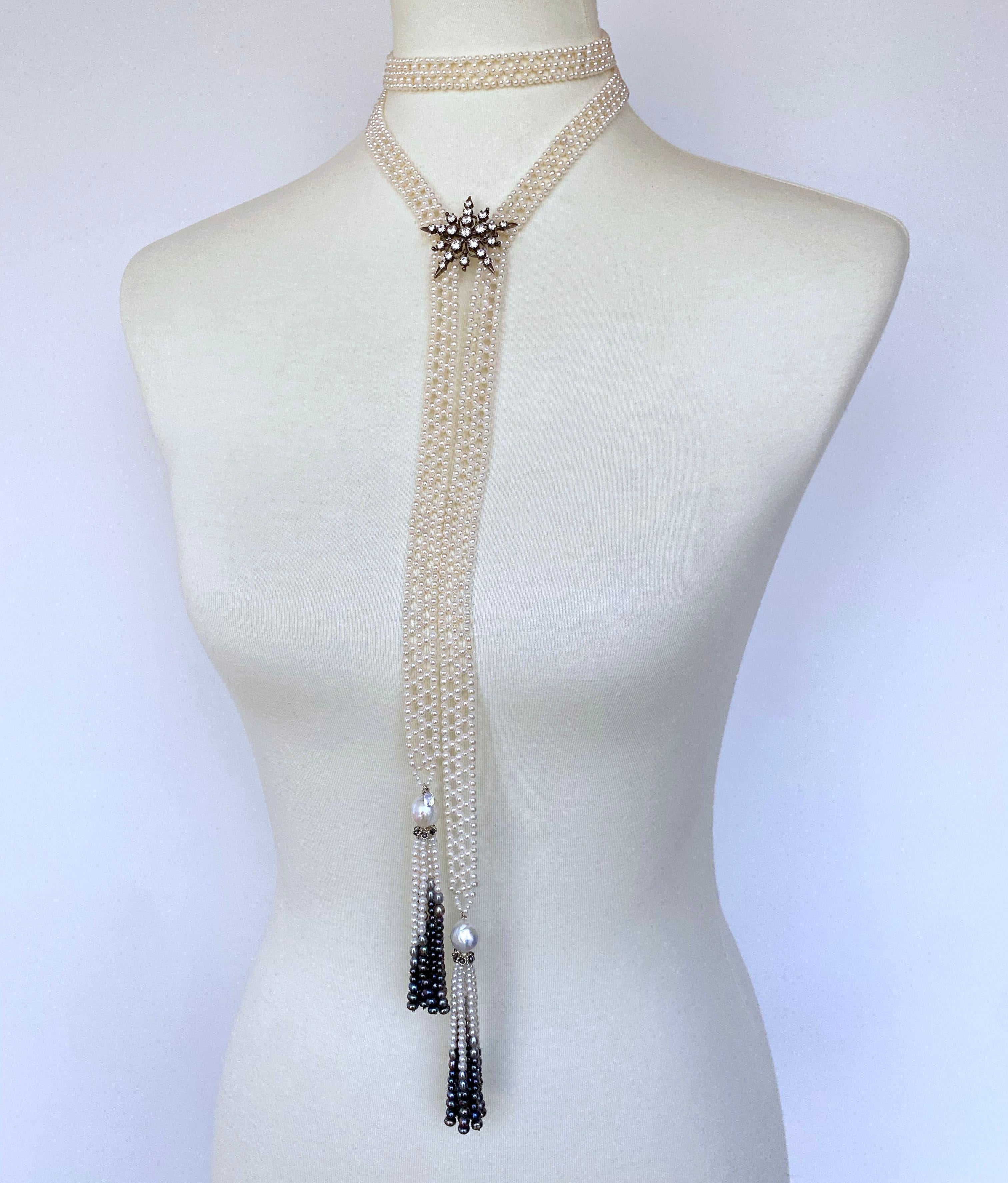 Marina J. Sautoir con perle Ombre e oro bianco 14k In condizioni Nuovo in vendita a Los Angeles, CA