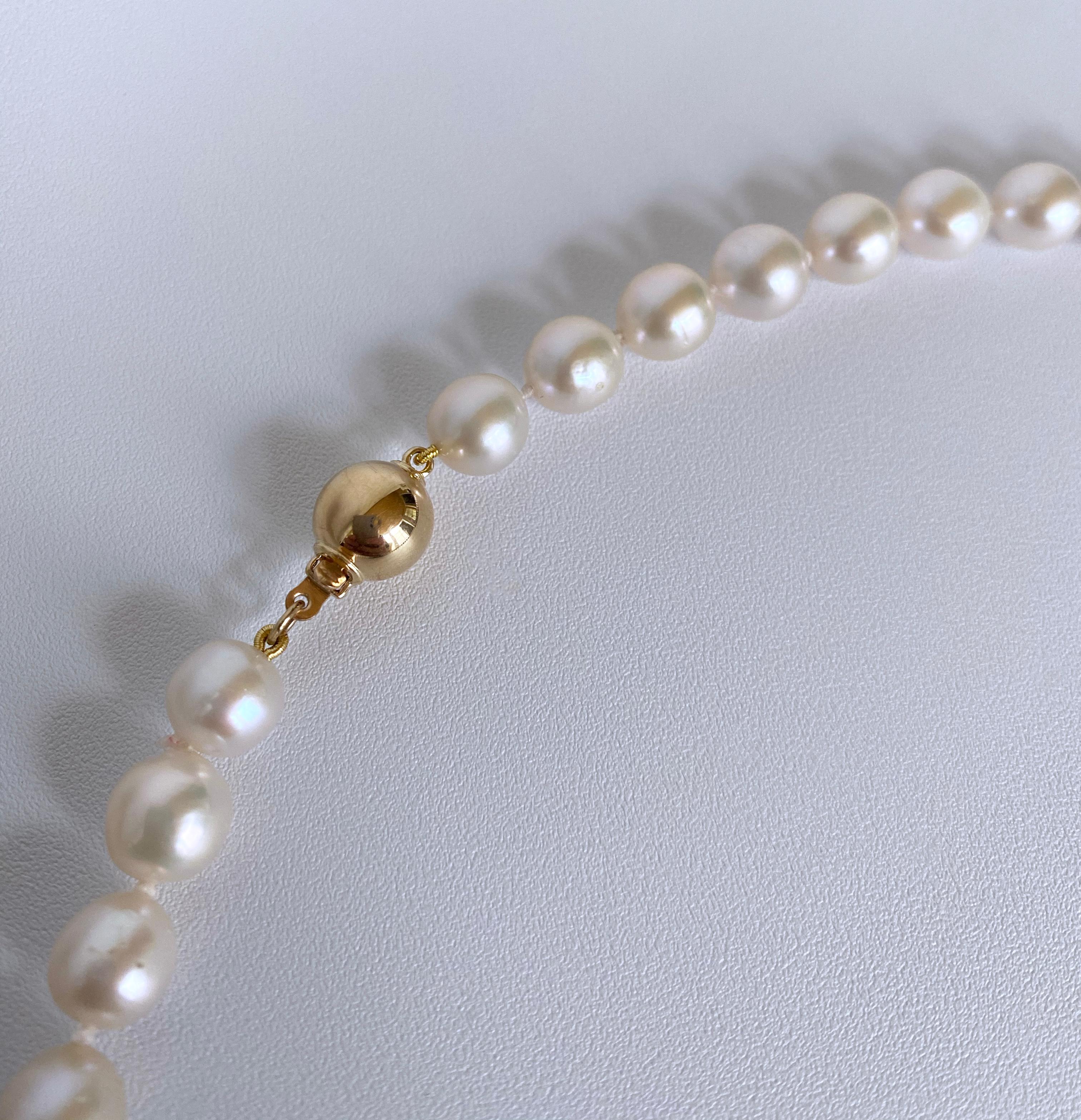 Marina J. Ombre Pearl Strung Necklace with 14k Yellow Gold 2