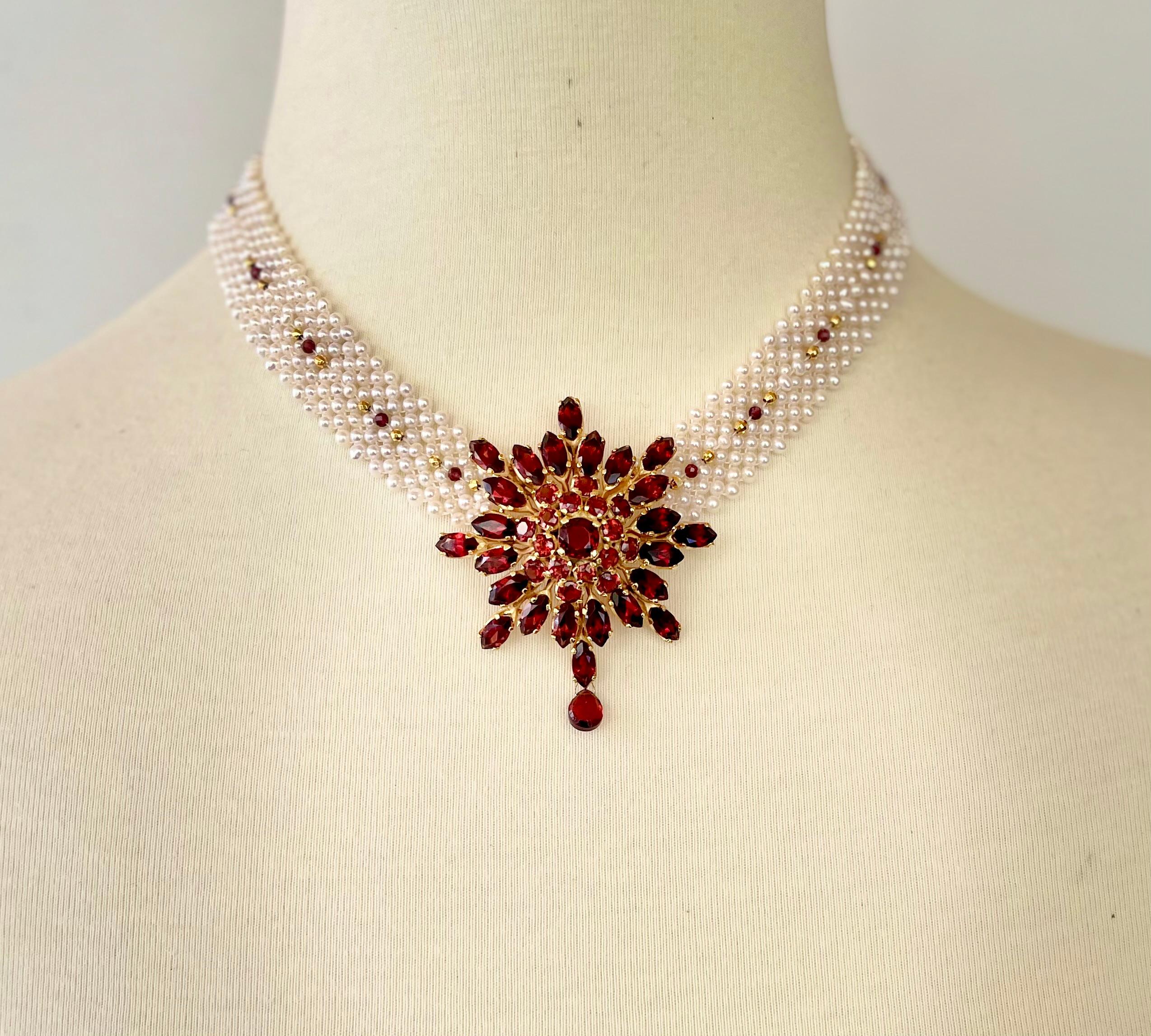 vintage garnet necklace