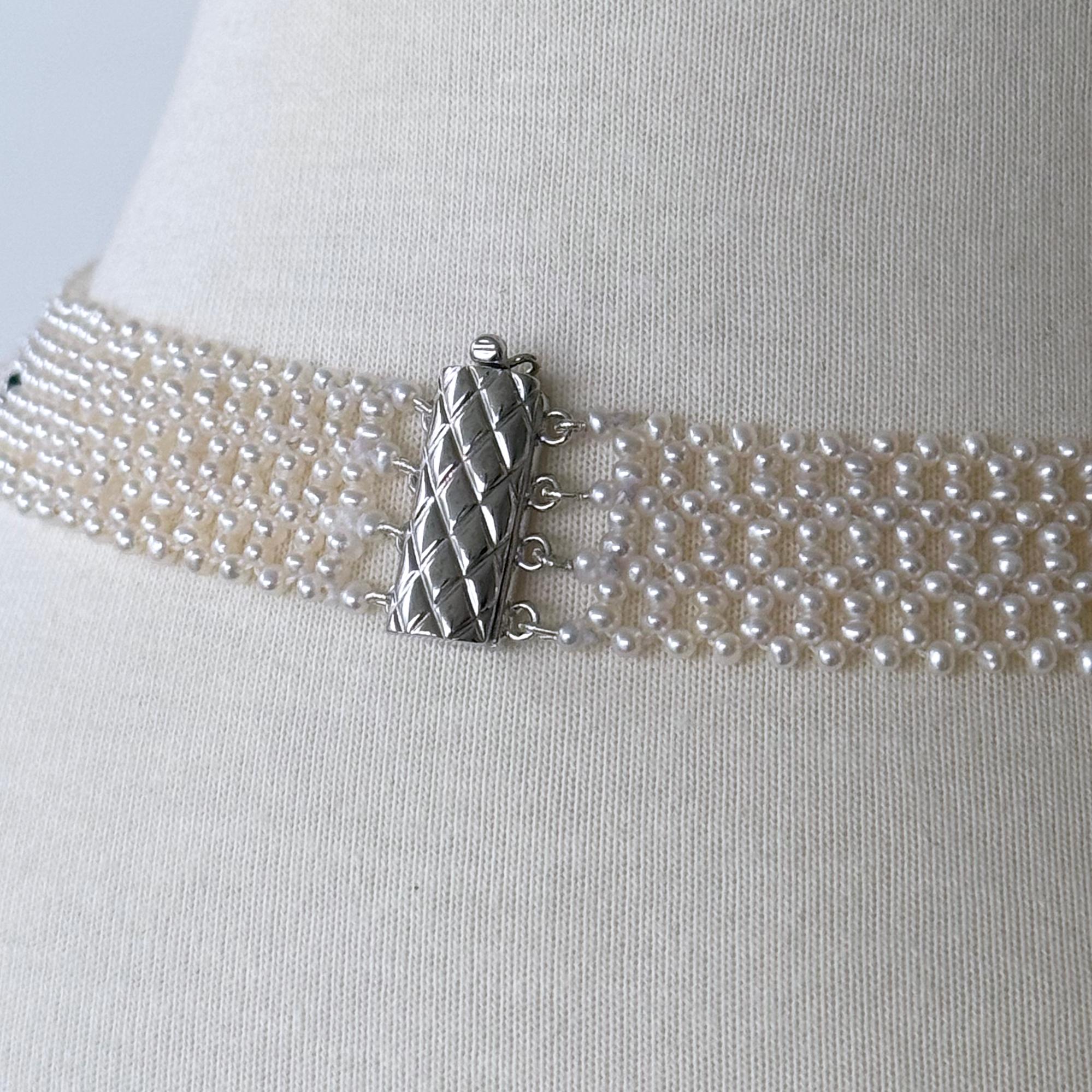 Marina J. Collana con perle e lapis a mosaico floreale intrecciato In condizioni Nuovo in vendita a Los Angeles, CA