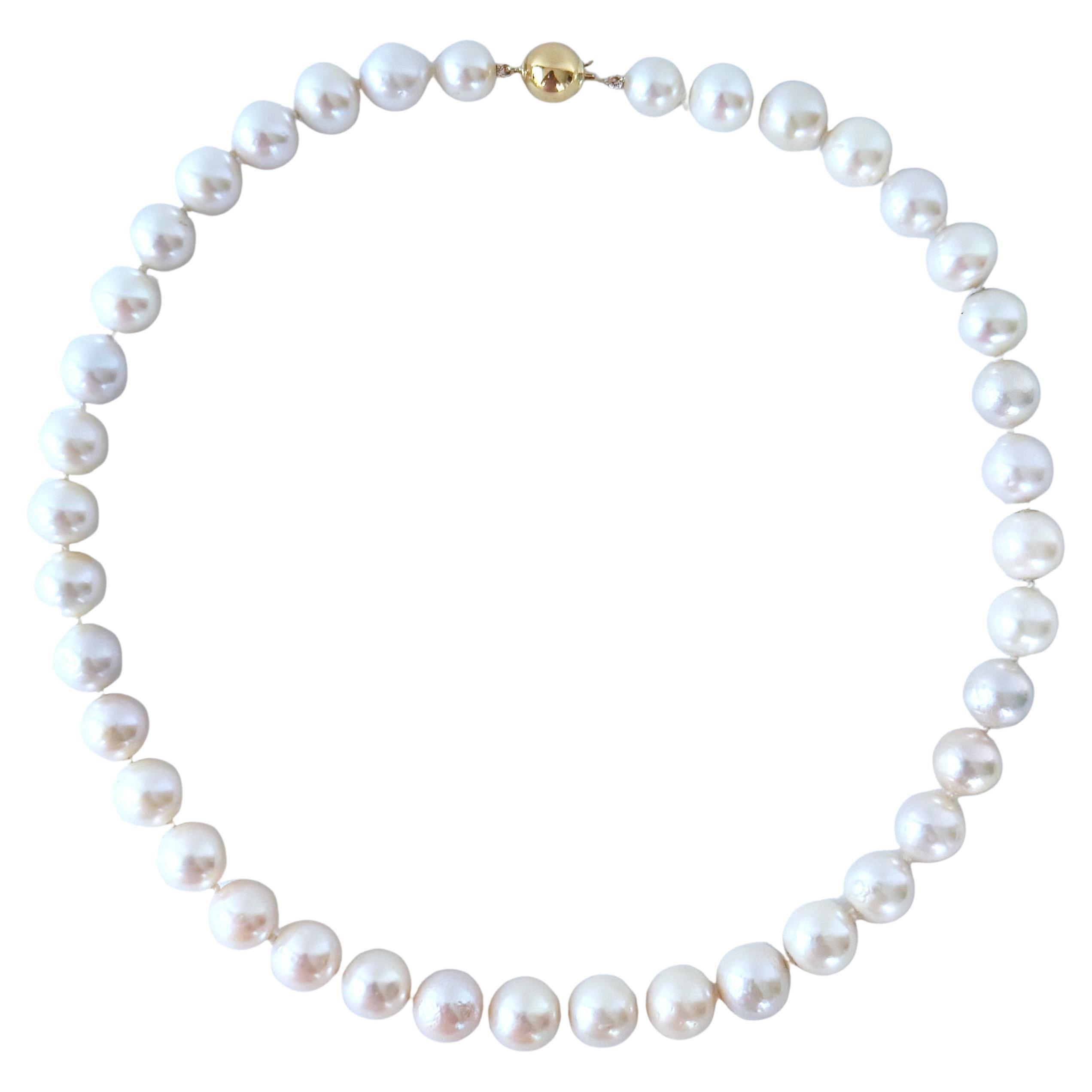 Marina J. Pearl Necklace With Solid 14k Gold Ball Clasp
