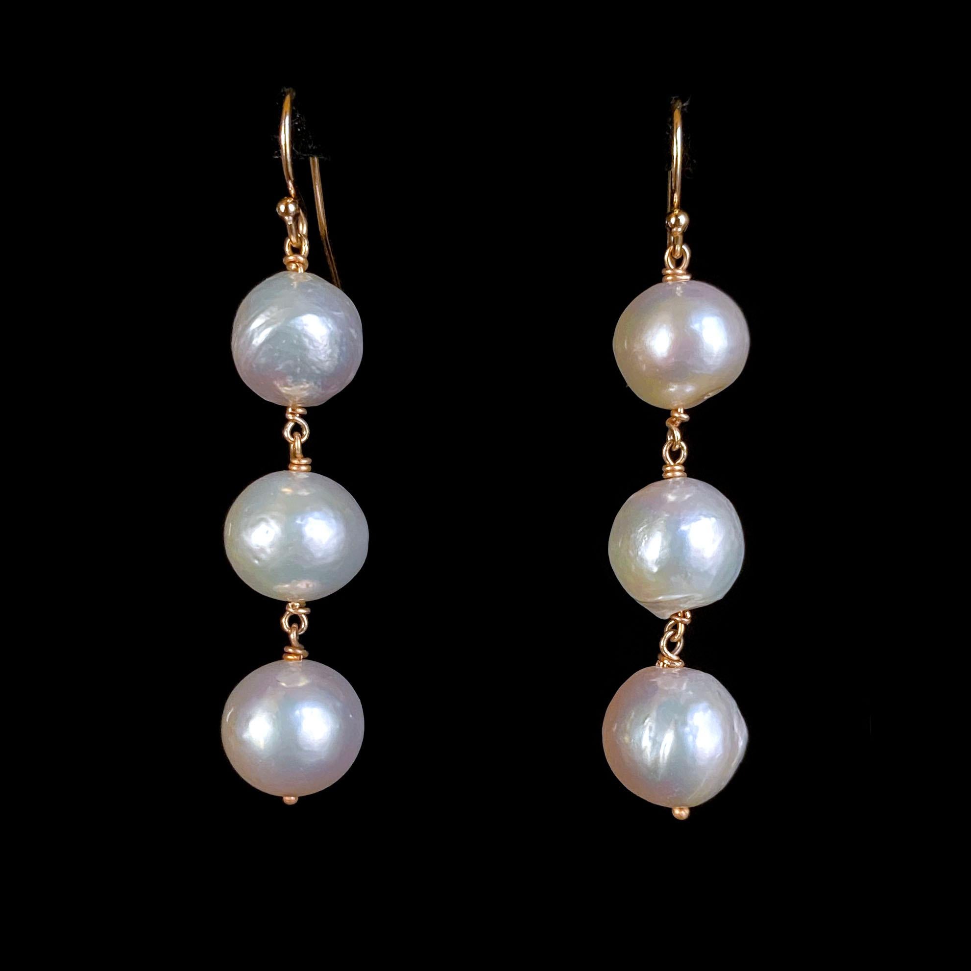 Women's Marina J. Pearl & Solid 14k Yellow Gold Earrings  For Sale