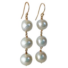 Marina J. Pearl 
Solid 14k Yellow Gold Earrings