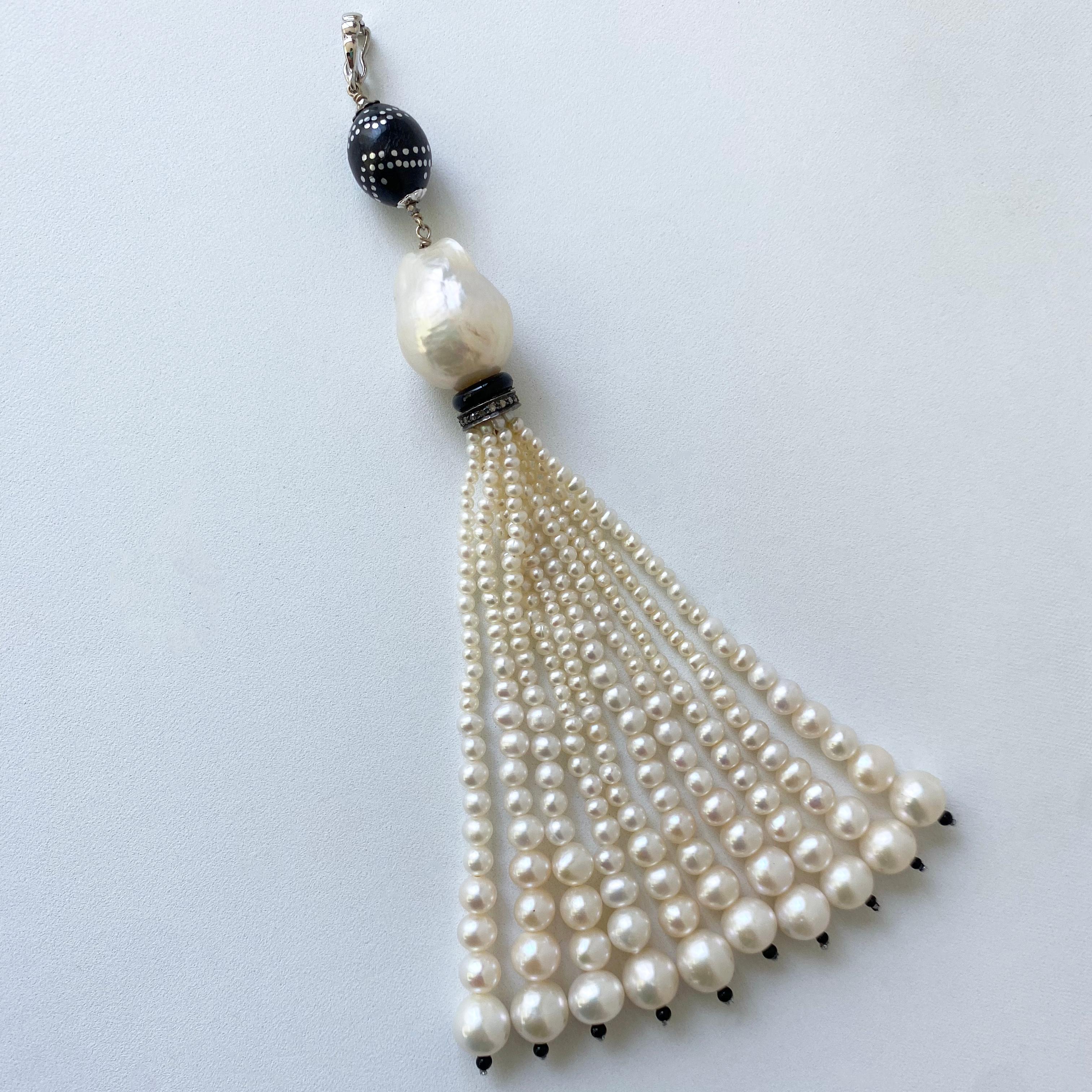 Marina J. Pearl, Solid White Gold & Vintage silver inlaid 