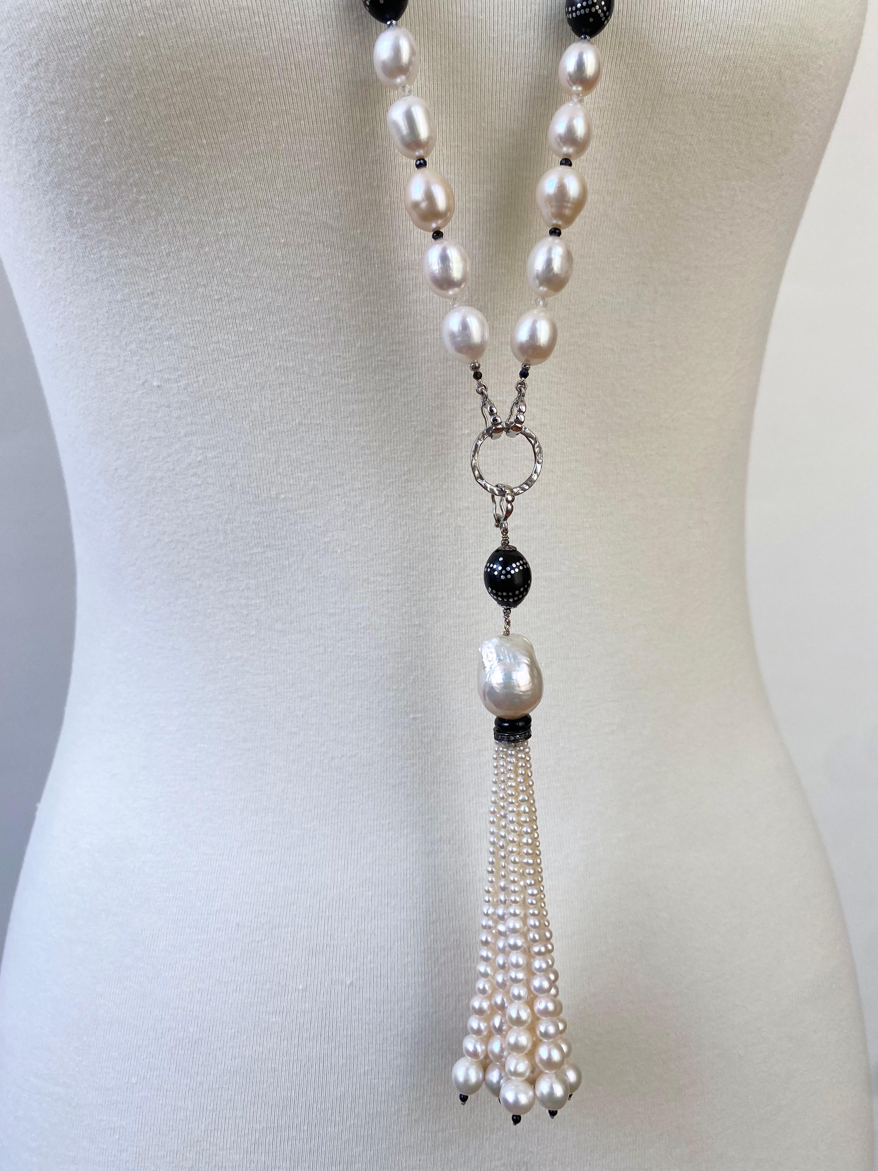 Marina J. Pearl, Solid White Gold & Vintage silver inlaid 