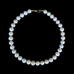 Marina J. Pearl Strung Necklace with 18k Plated Clasp