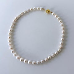 Marina J. Pearl Necklace With 14 k Yellow Gold-plating Ball Clasp