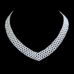 Marina J. Perlengeflochtene Braut-V-Halskette mit massivem 14k Goldverschluss