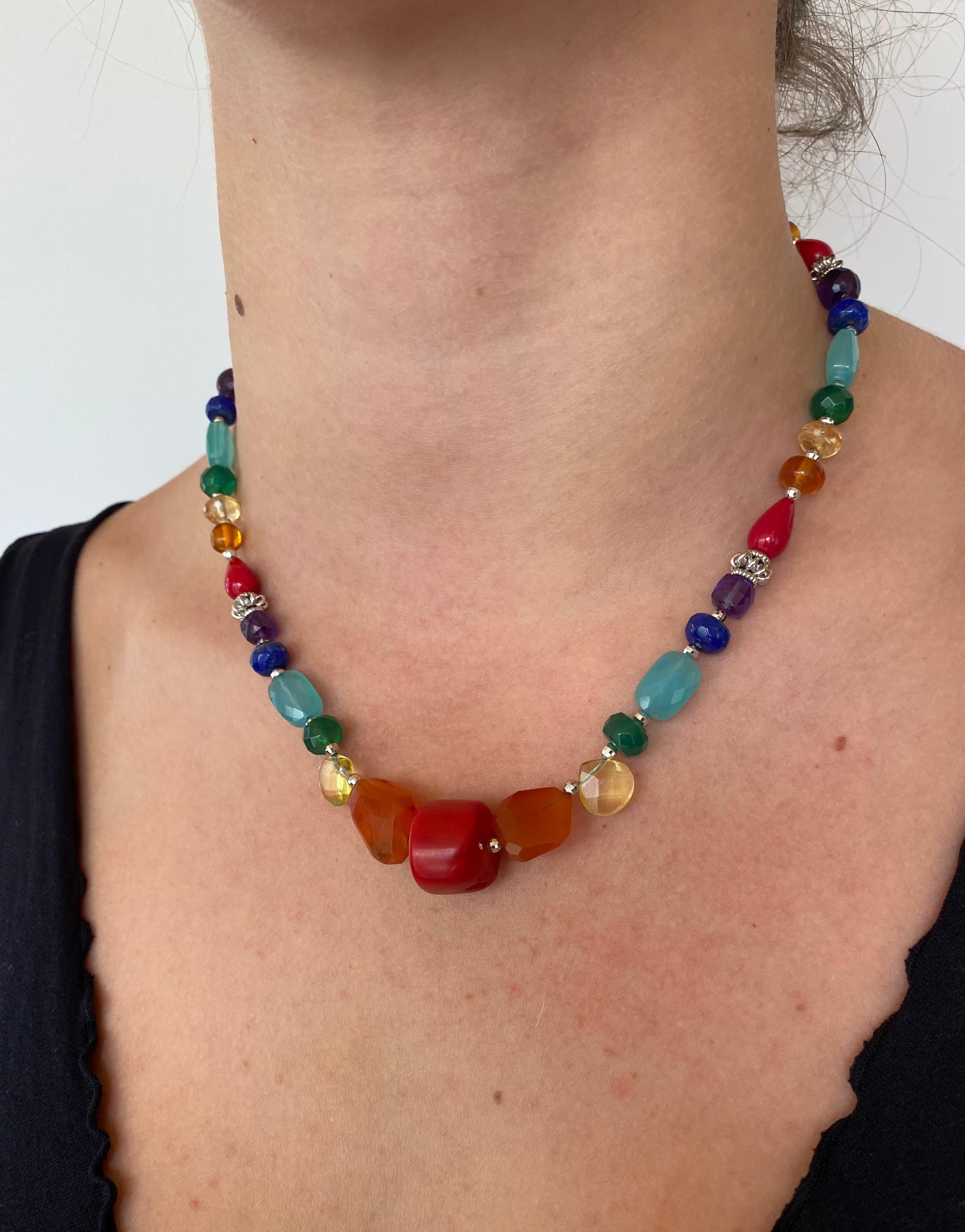 rainbow beads necklace