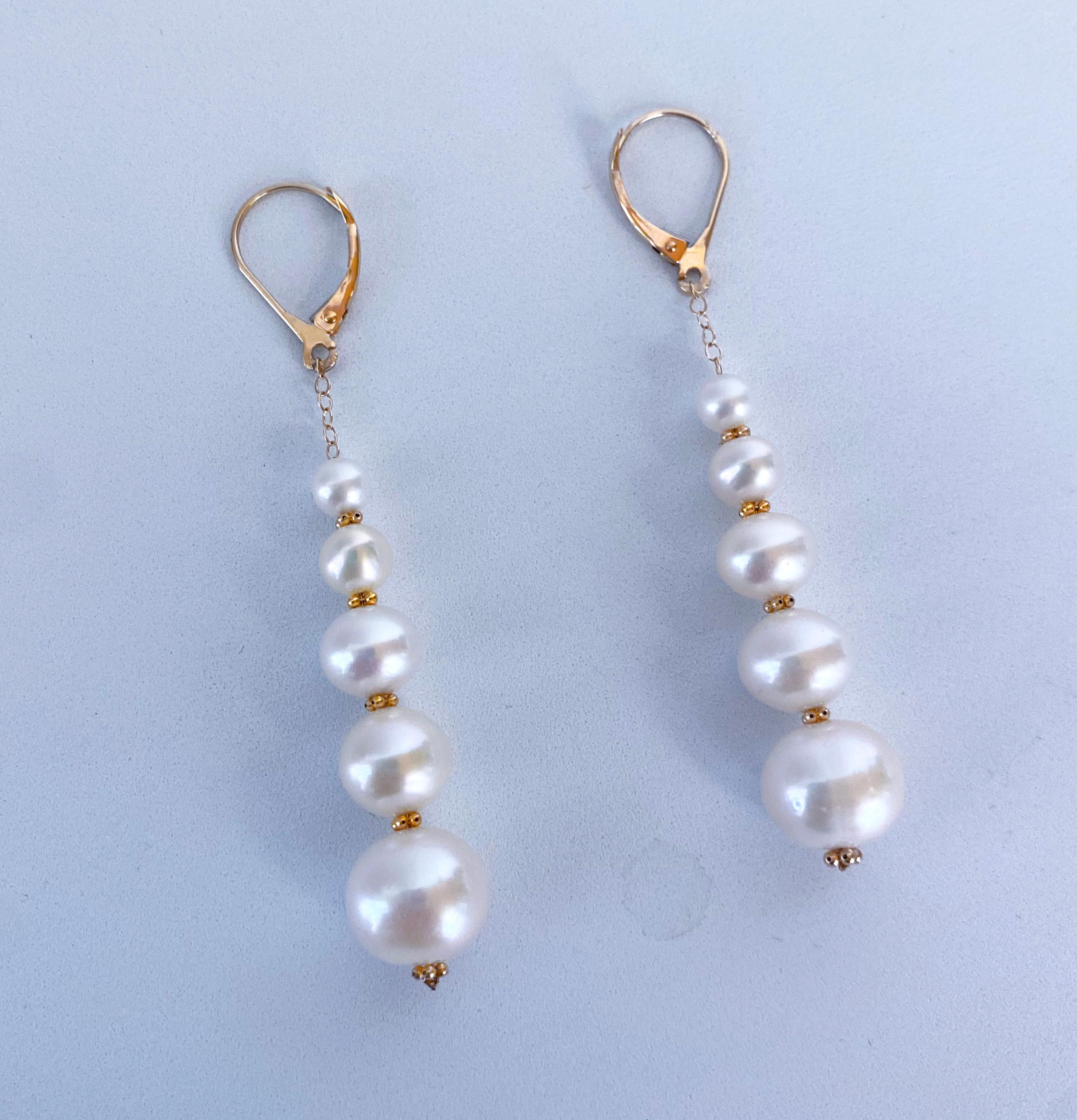 graduated pearl earrings