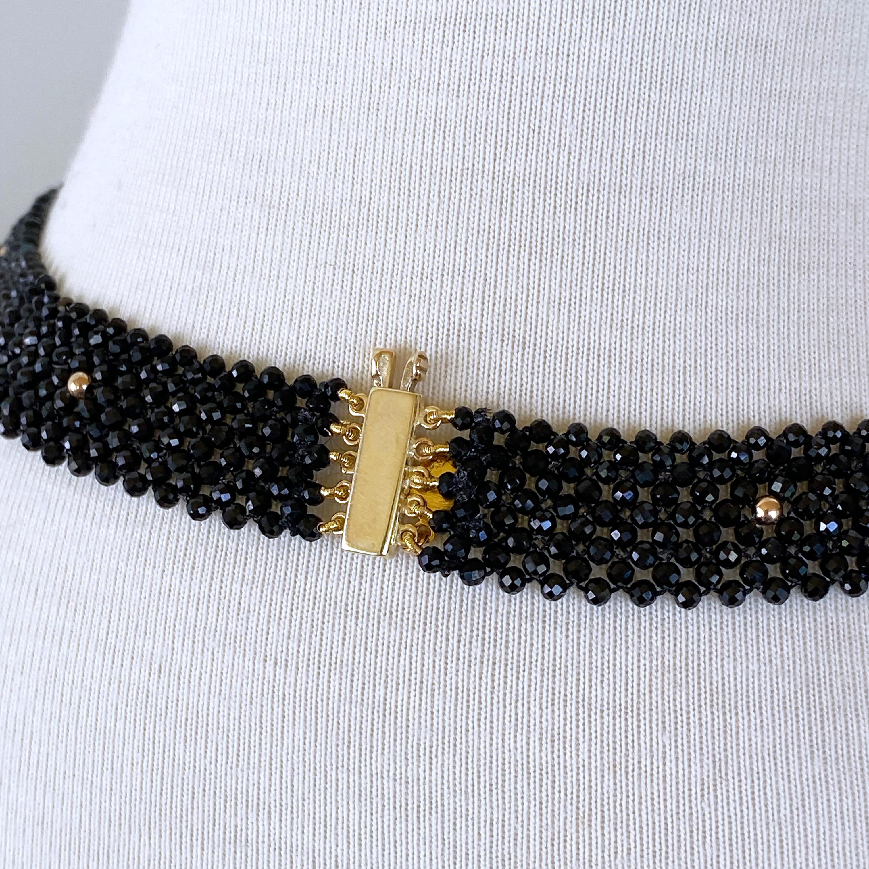 Marina J. Stunning Diamond, Black Onyx & Solid 14k Yellow Gold Necklace 1
