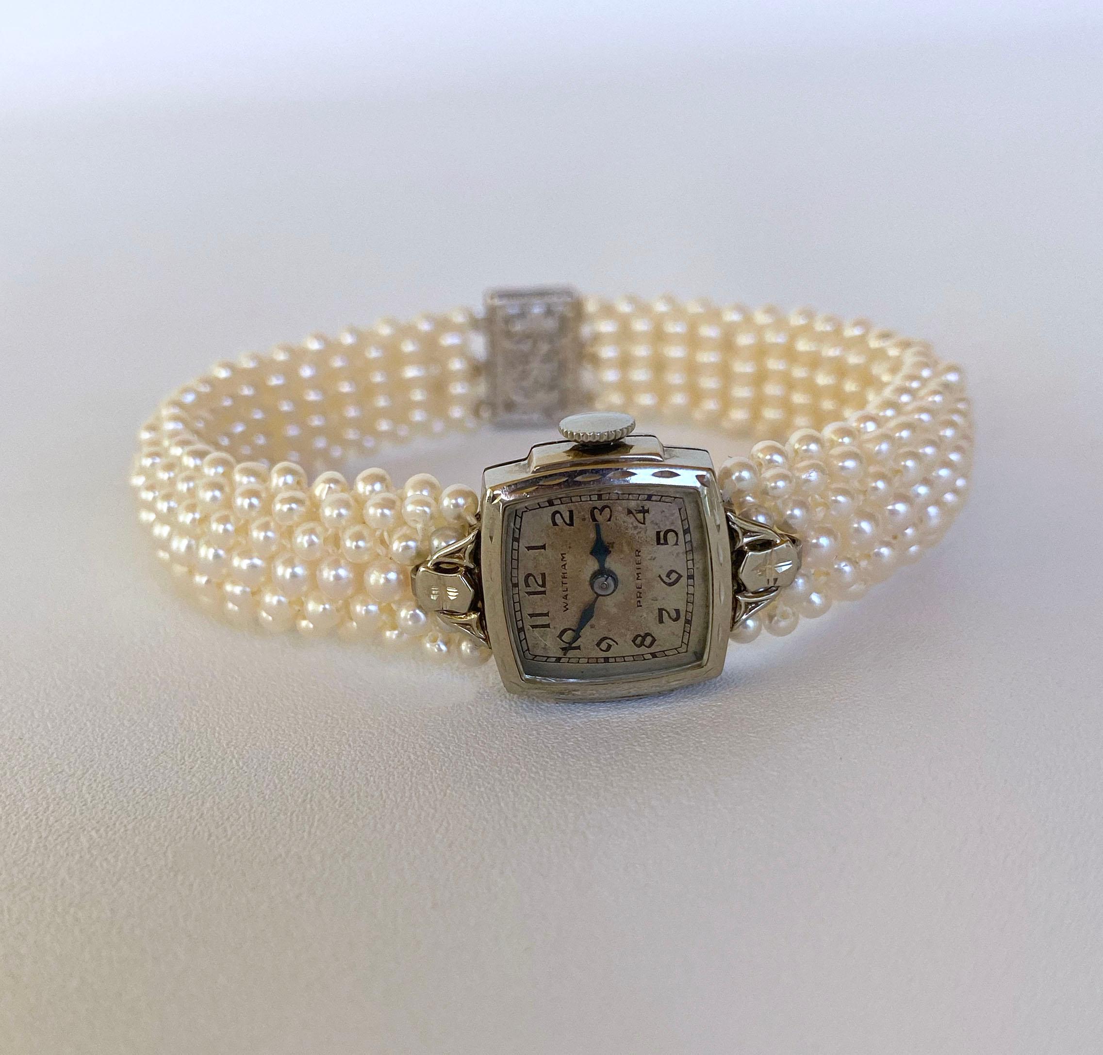Gorgeous piece hand made by Marina J. in Los Angeles. This amazing bracelet features a 3 dimensional lace like woven design. As shown in photos, the bottom of this piece has been woven flat, allowing it to lay perfectly and comfortably around the