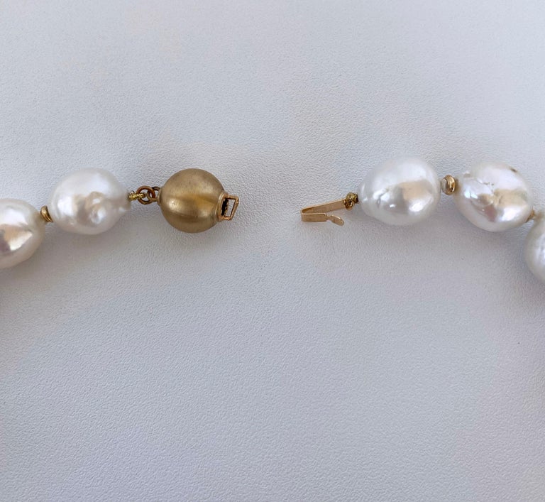 Marina J. White, Grey and Black Graduated Pearl Necklace with 14K Gold ...