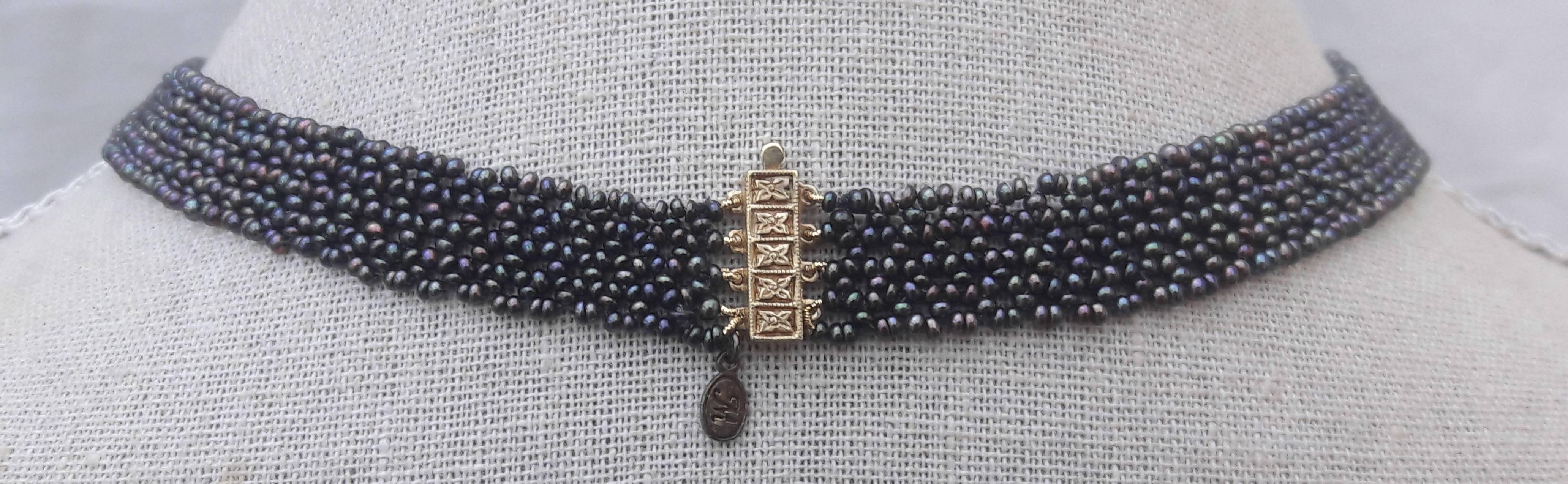 Artist Marina J Woven Black Seed Pearl 