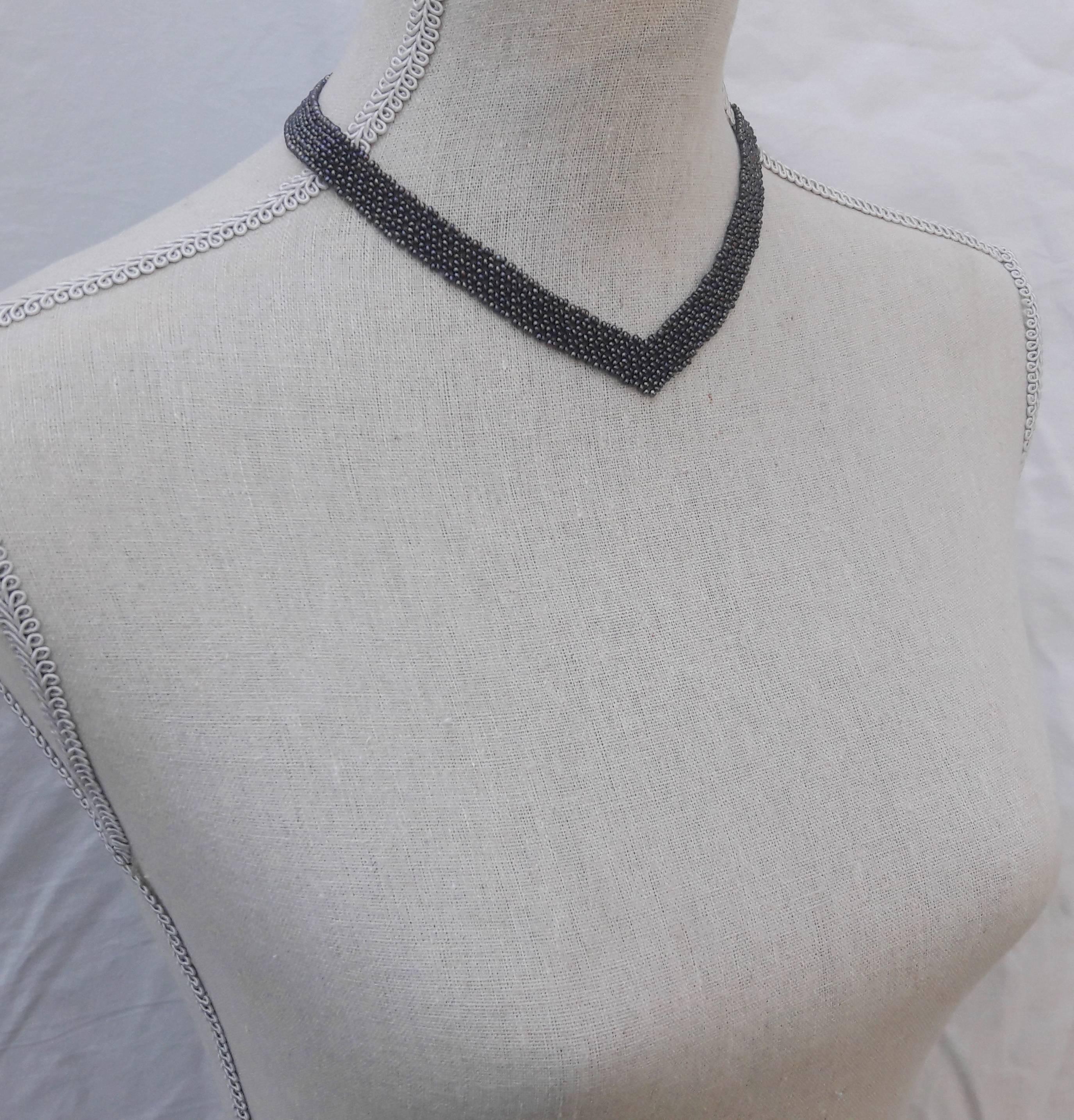 Marina J Woven Black Seed Pearl 