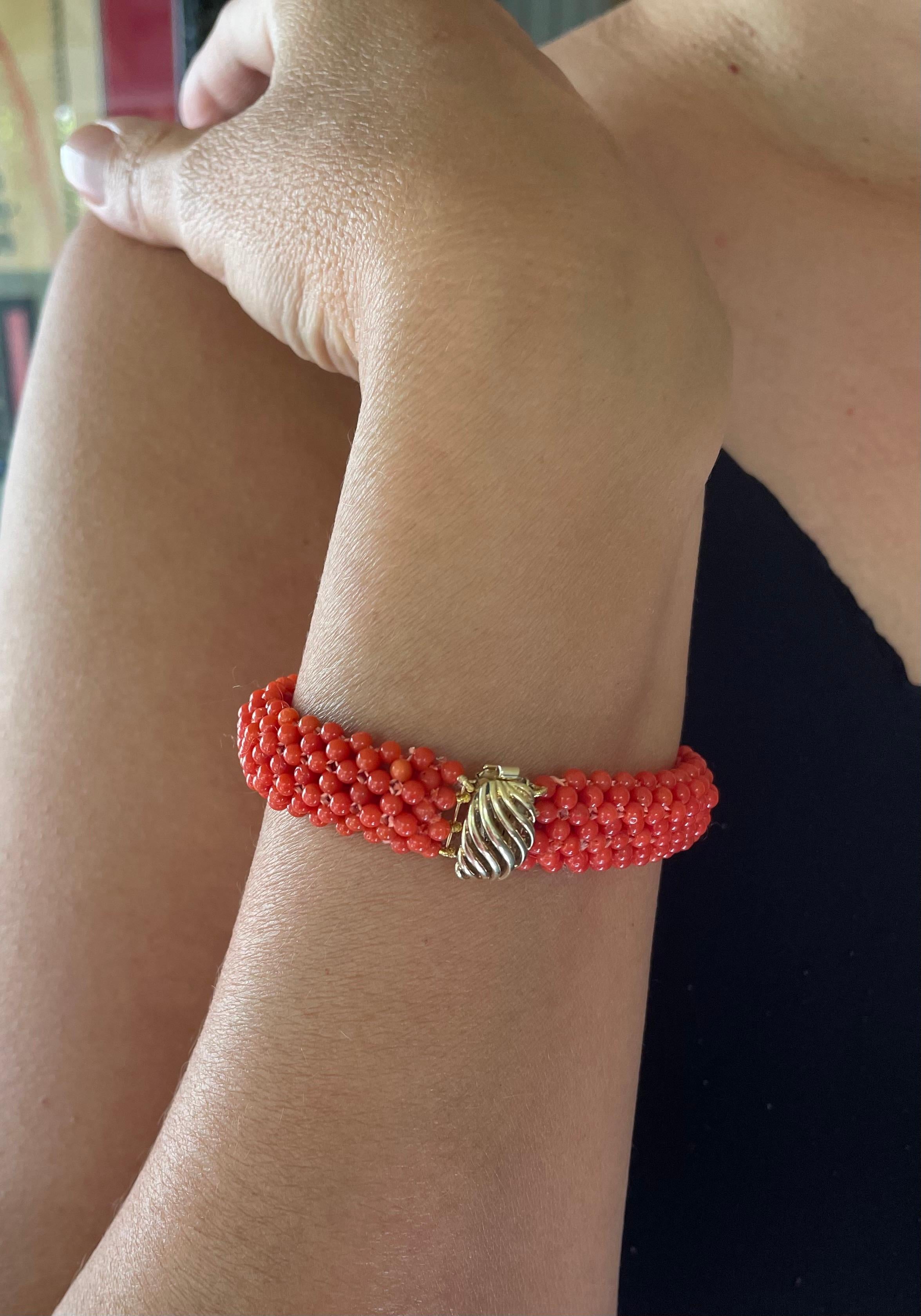 14k coral bracelet