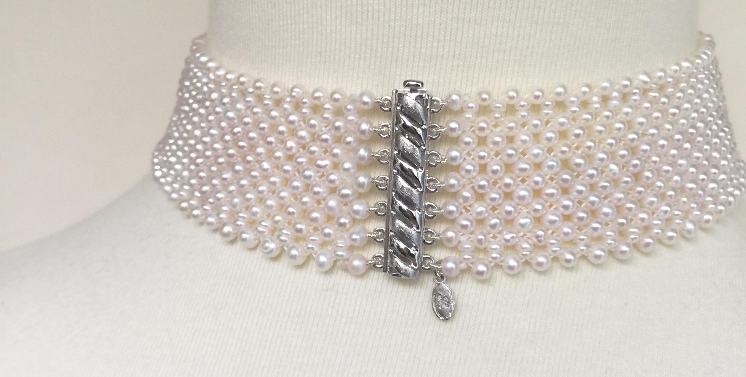 wide pearl choker