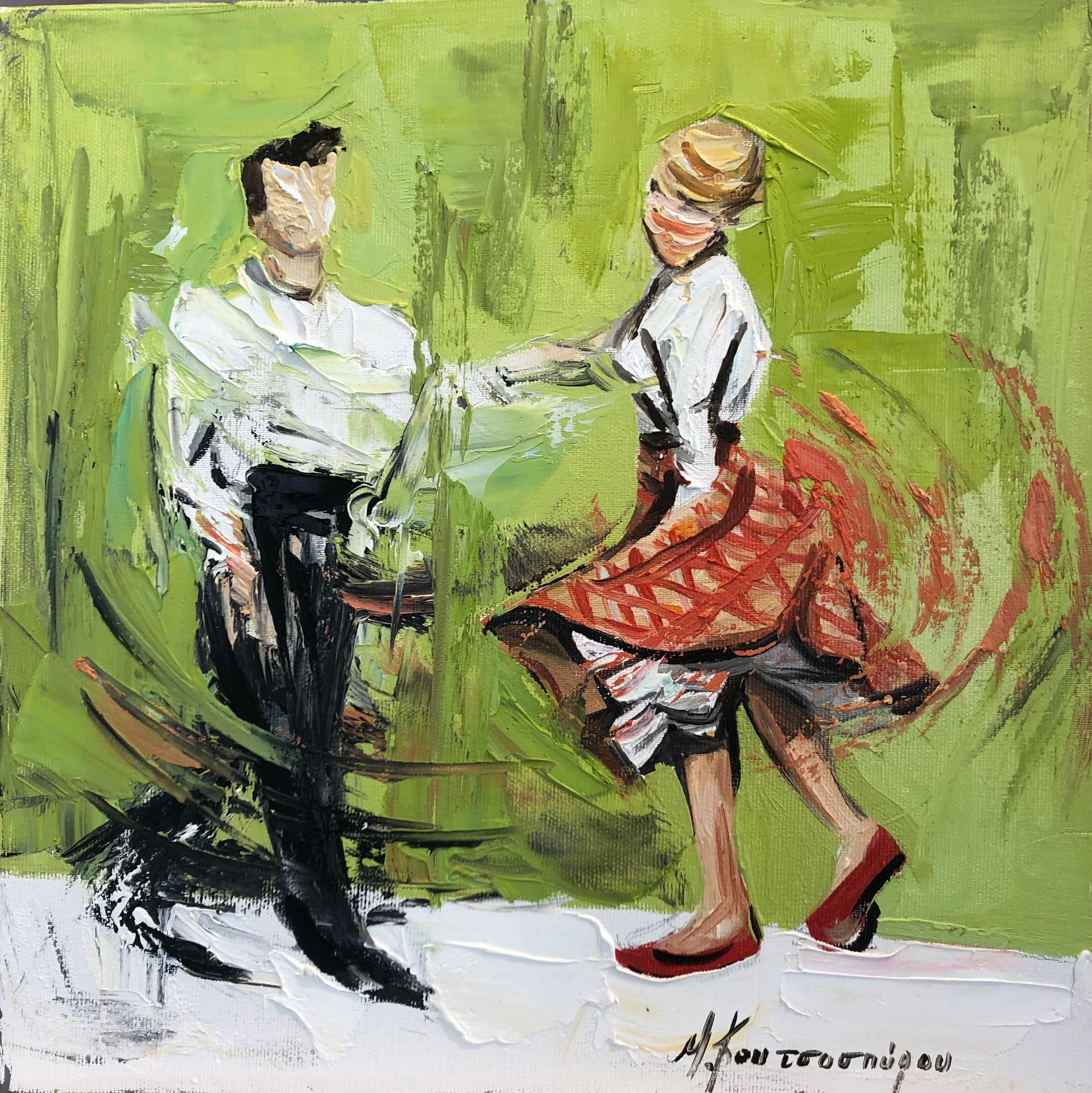 Marina Koutsospyrou Figurative Painting - Please Dance