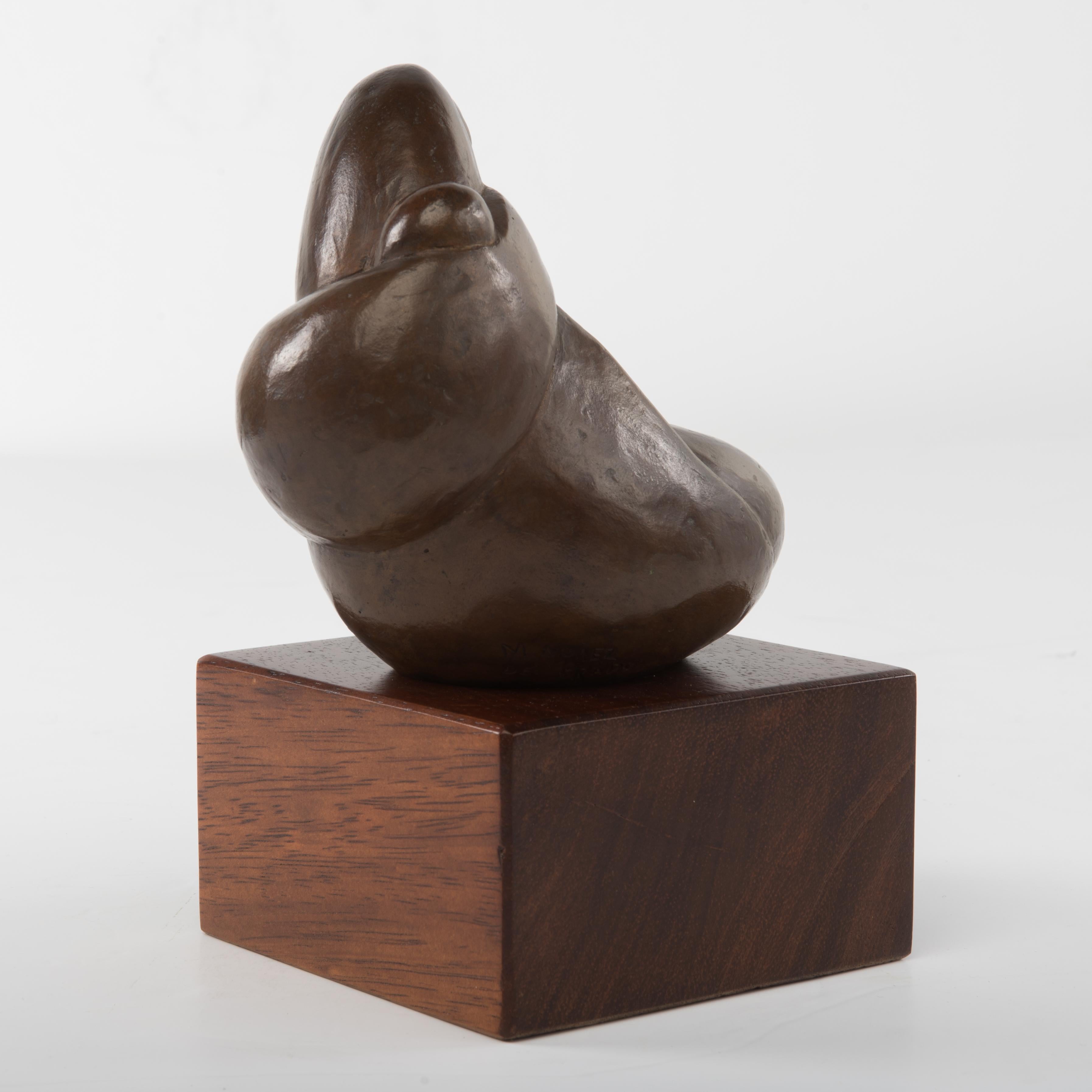 Bolivian Marina Núñez Del Prado Bronze Sculpture Mother and Child 8.1