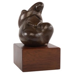 Marina Núñez Del Prado Bronze Sculpture Mother and Child 8.1" Nunez