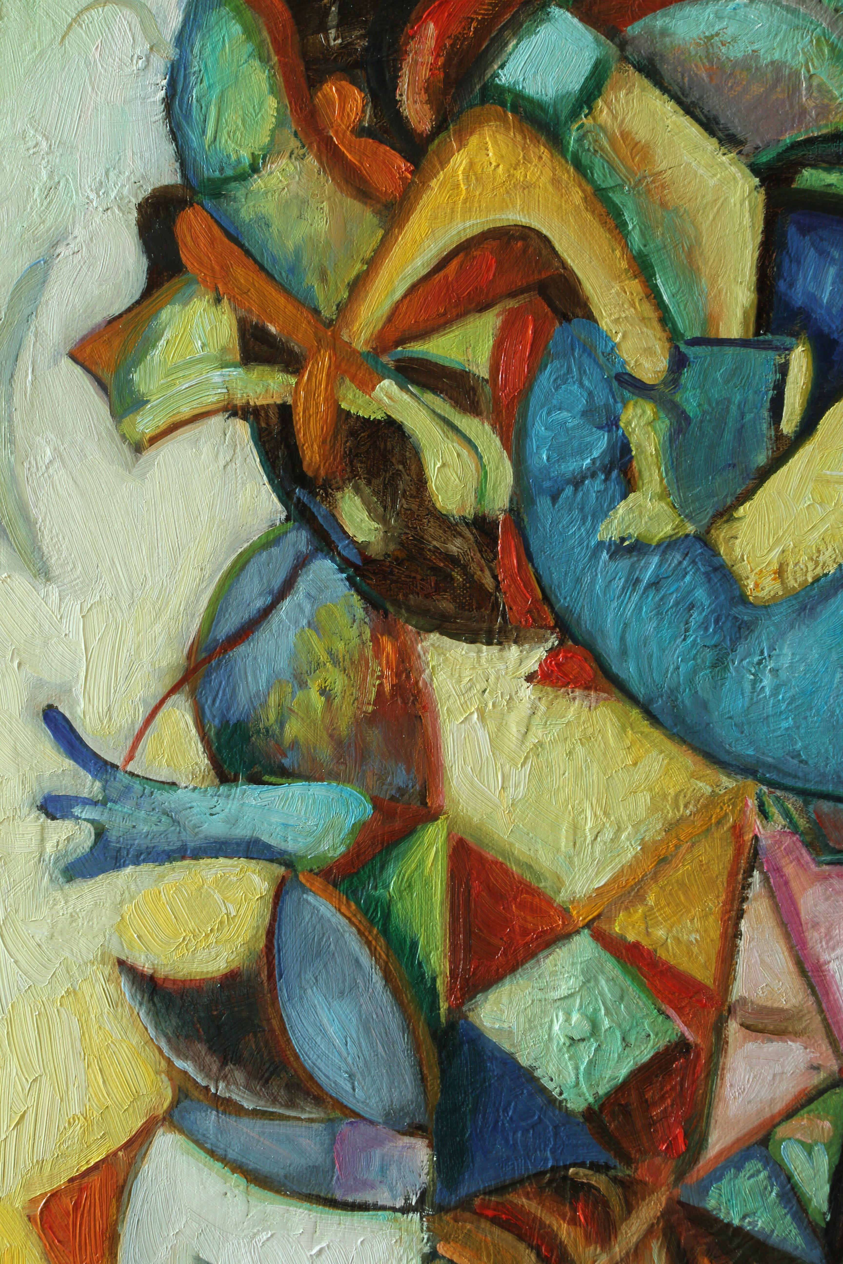 Transformation #1 - Beige Abstract Painting by Marina Podgaevskaya