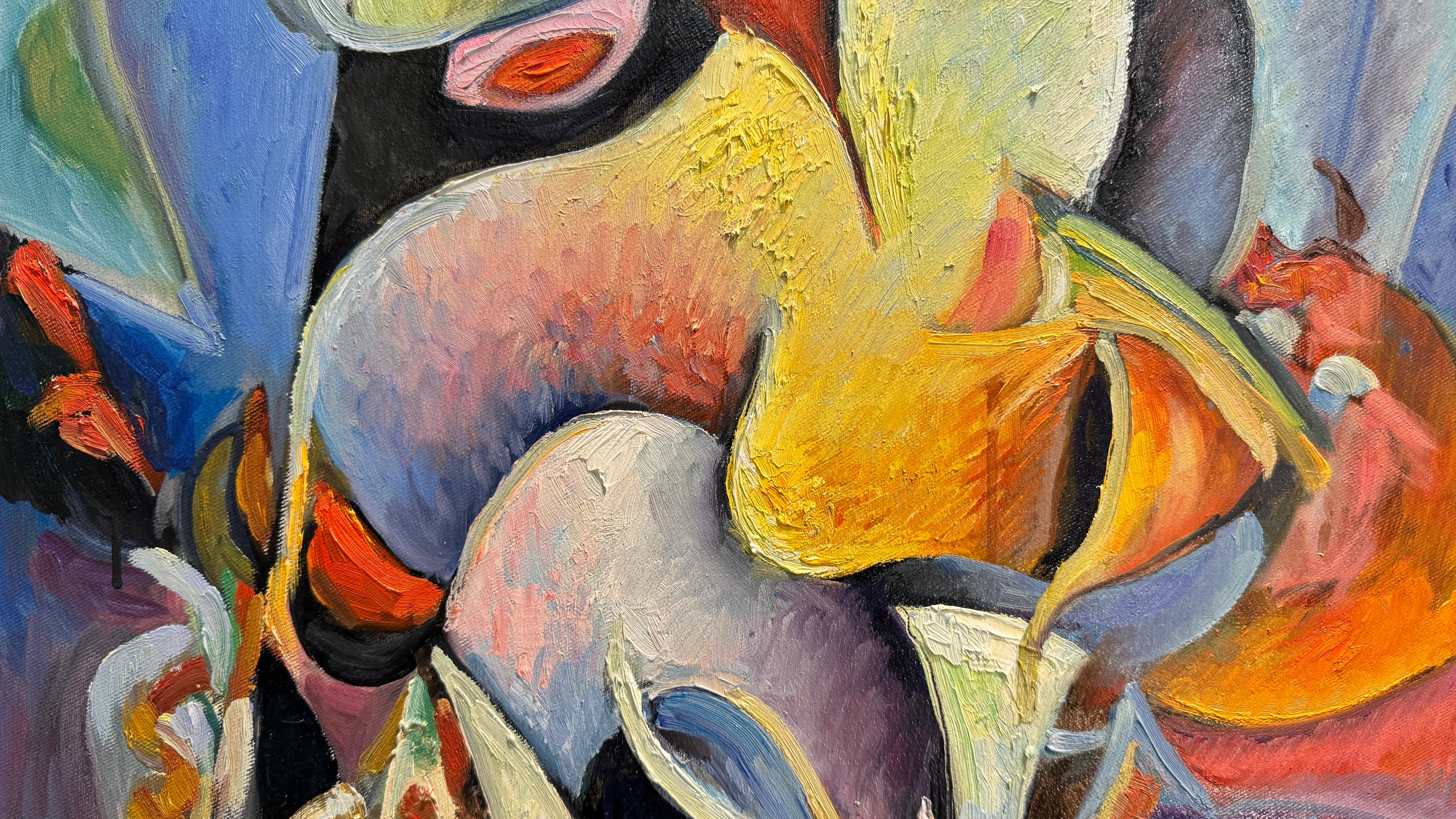 Her practice involves working in series, continuously evolving her style and themes, which challenges her as an artist to innovate and create new works.

Marina Podgaevskaya’s artistic journey is defined by a deep exploration of form, color, and the