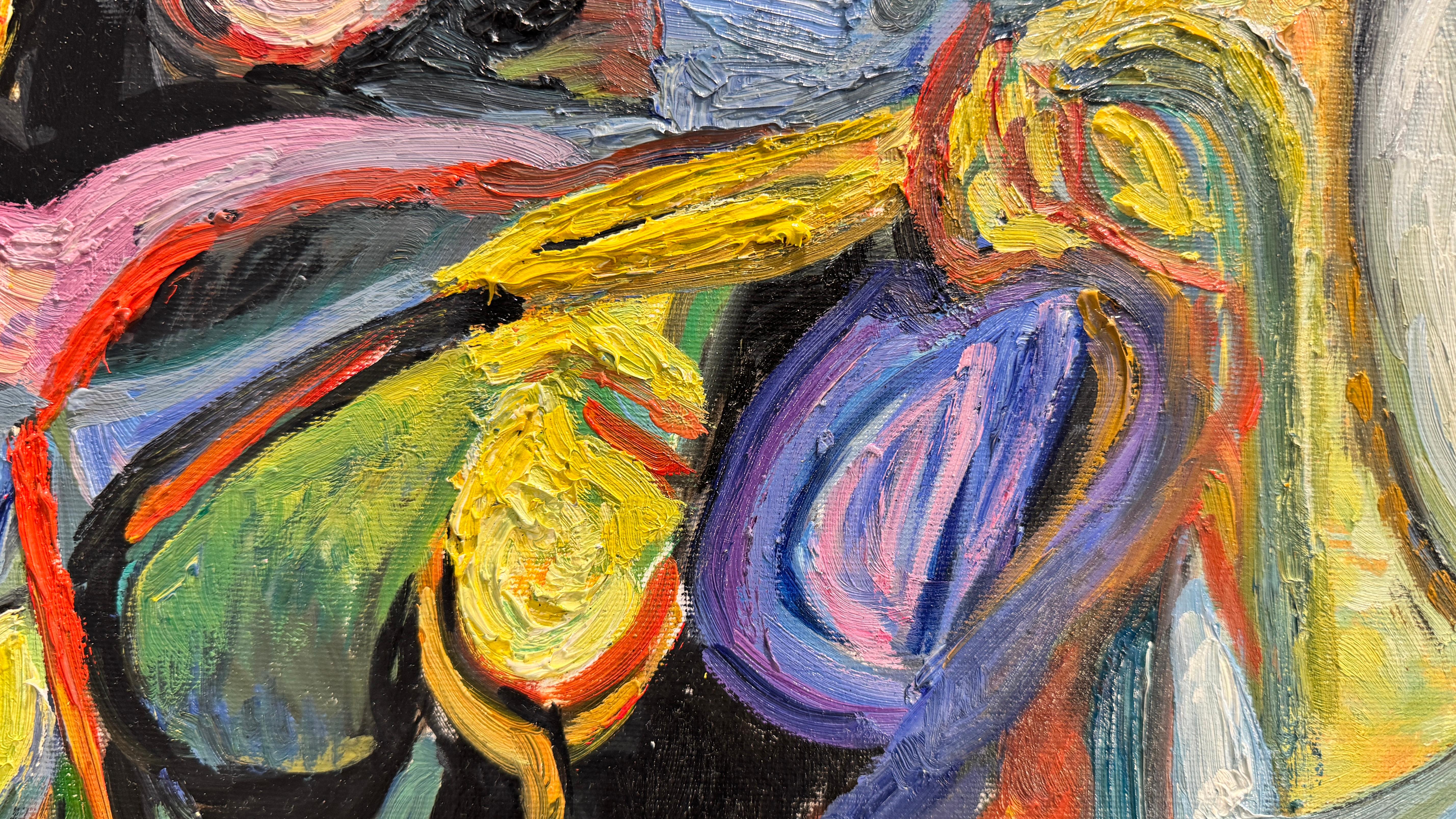 Her practice involves working in series, continuously evolving her style and themes, which challenges her as an artist to innovate and create new works.

Marina Podgaevskaya’s artistic journey is defined by a deep exploration of form, color, and the