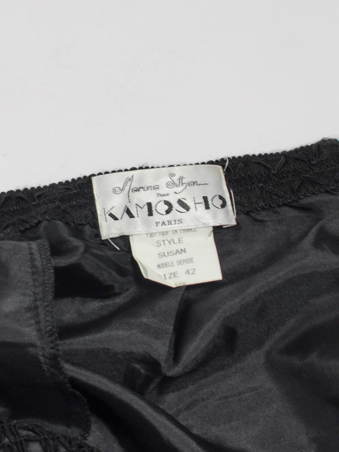 Marina Sitbon for Kamosho Paris 2-piece Fringe Crop Top and Mini Skirt Set 1990s For Sale 5