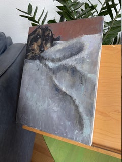 Dachshund. Dog. Black. Small. Animals. Dogs. Realism