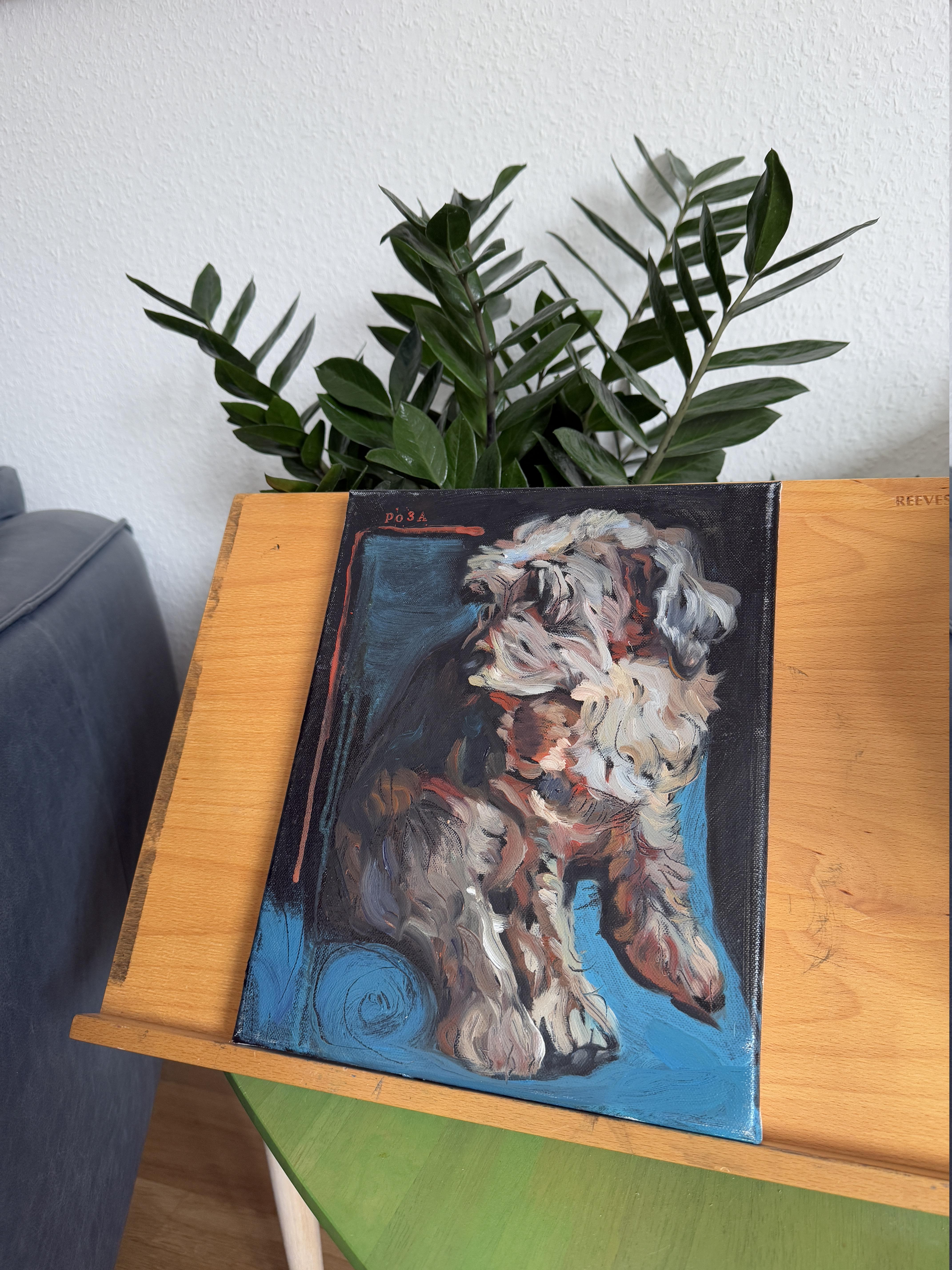 Rosa. Hunde Porträt im Angebot 4