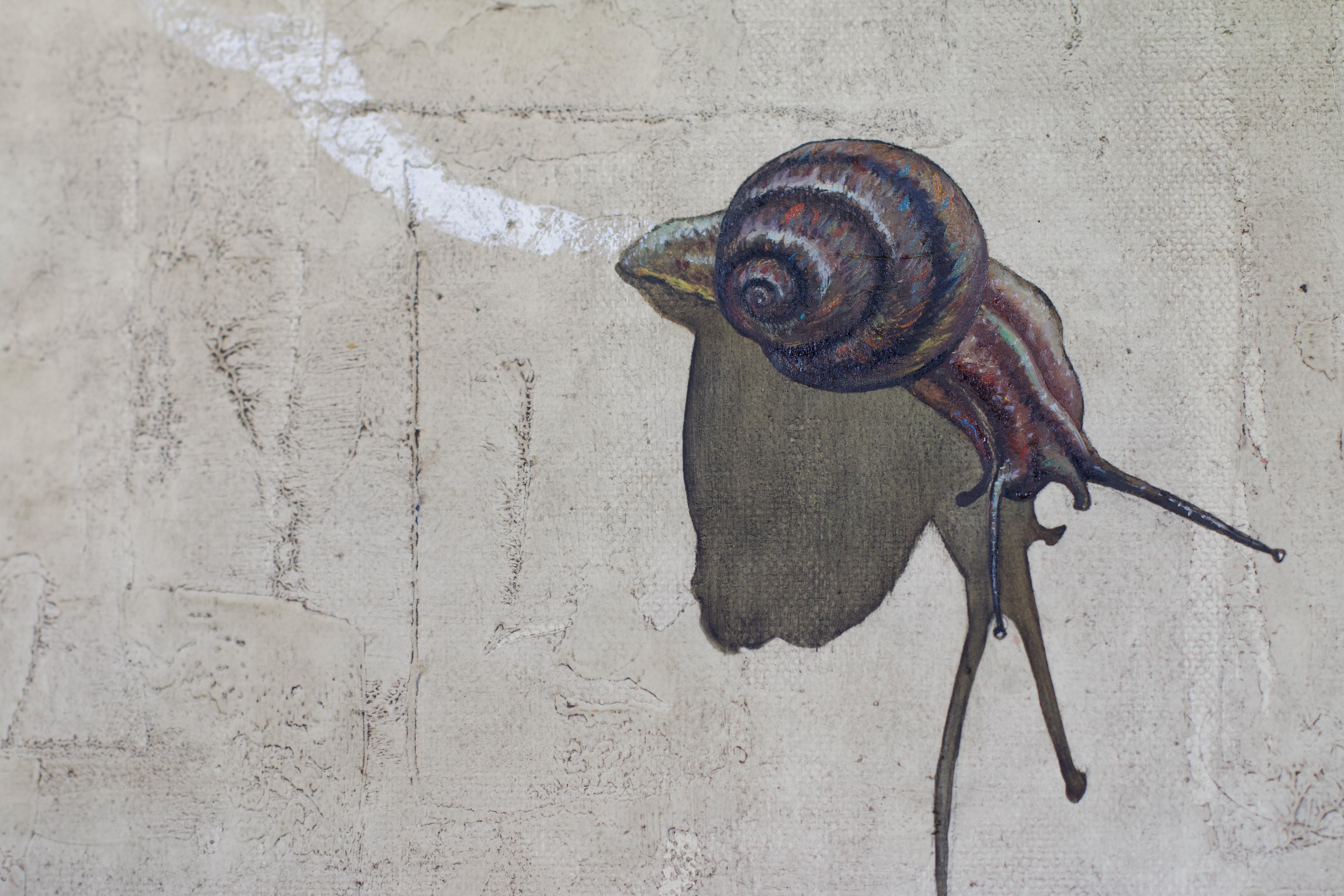 Snail - Realist Painting by Marina Skepner