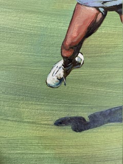 Tennis. Sport. Green. Red. Blue. Girl. Woman. Play. Beauty. Speed. Shadow. Jump