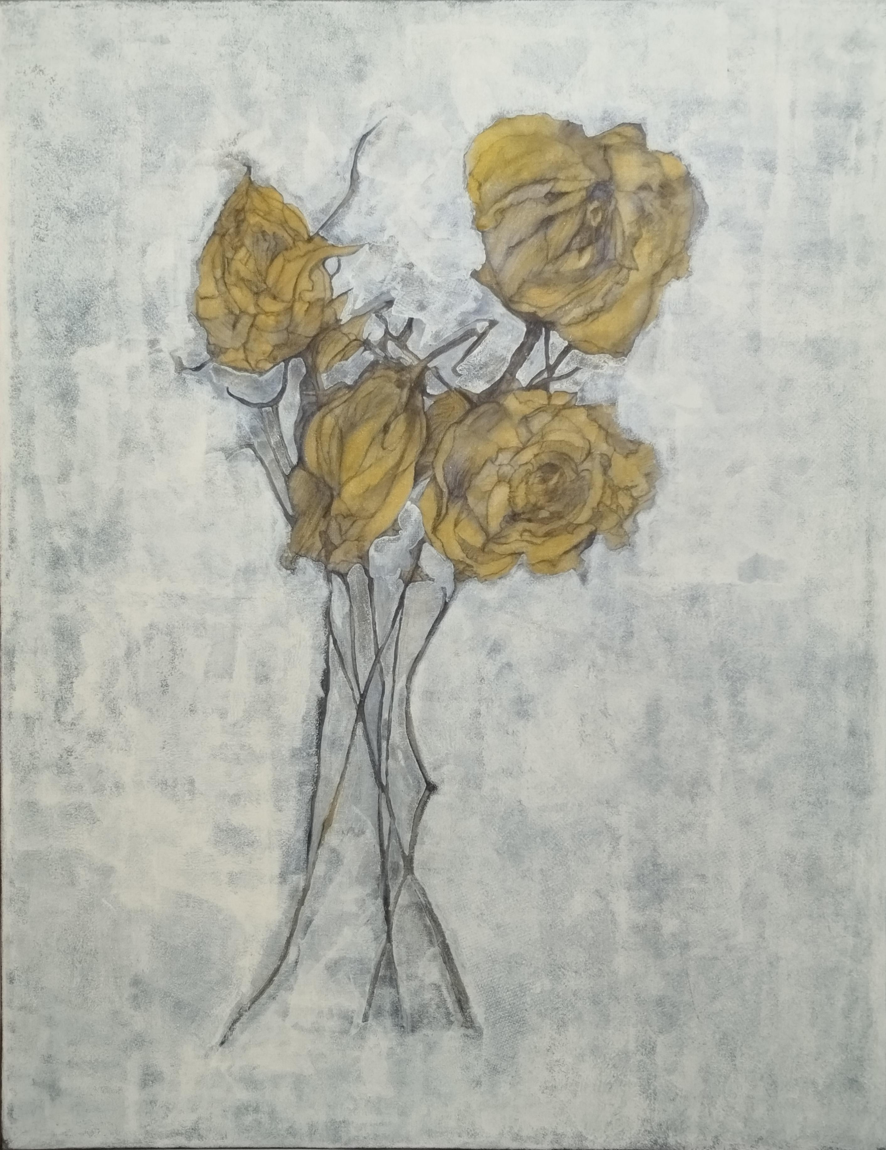 Marina Skvortsova Still-Life Painting - Four roses