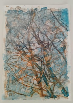 Baum der Hoffnung: Vorfreude auf die Ankunft des Frühlings, Mischtechnik