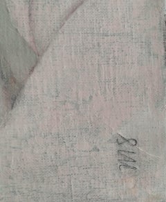 Pintura Hierba Blanca, Acrílico Moderno y Lápiz de Color sobre Lienzo, 2010+