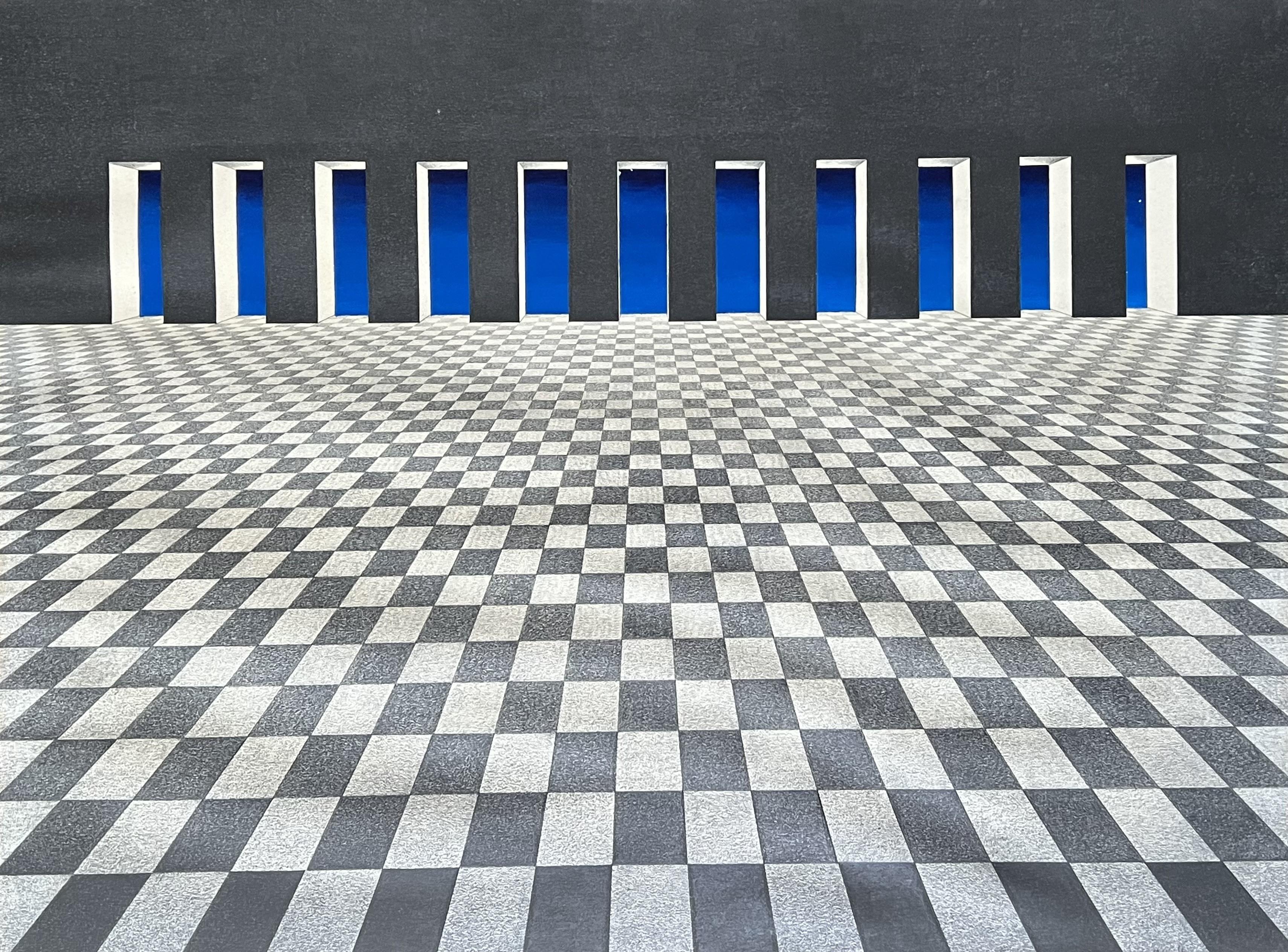 Night Doors II - Mixed Media Art by Marina Stern