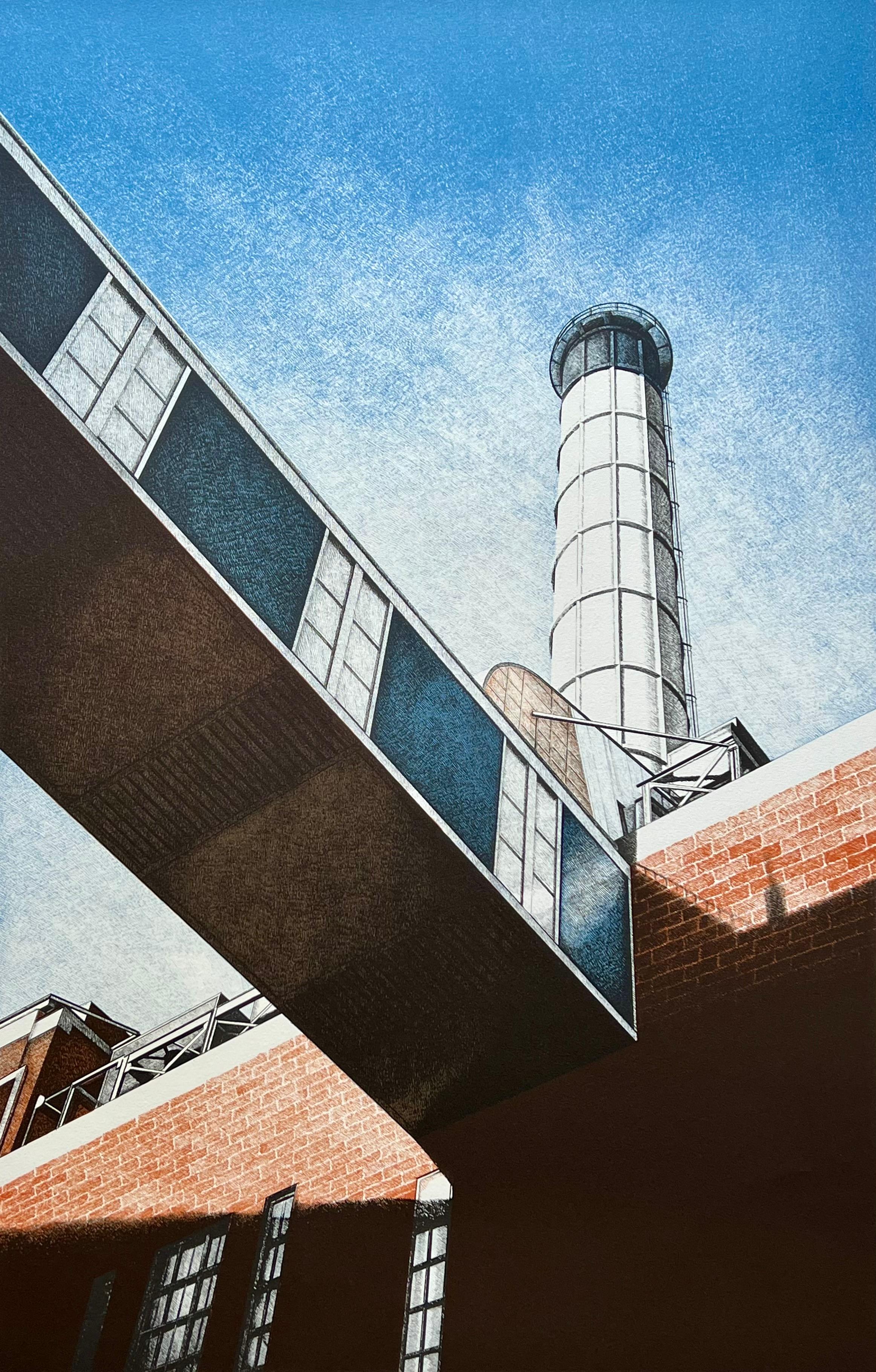 Landscape Print Marina Stern - Con Ed Smokestack