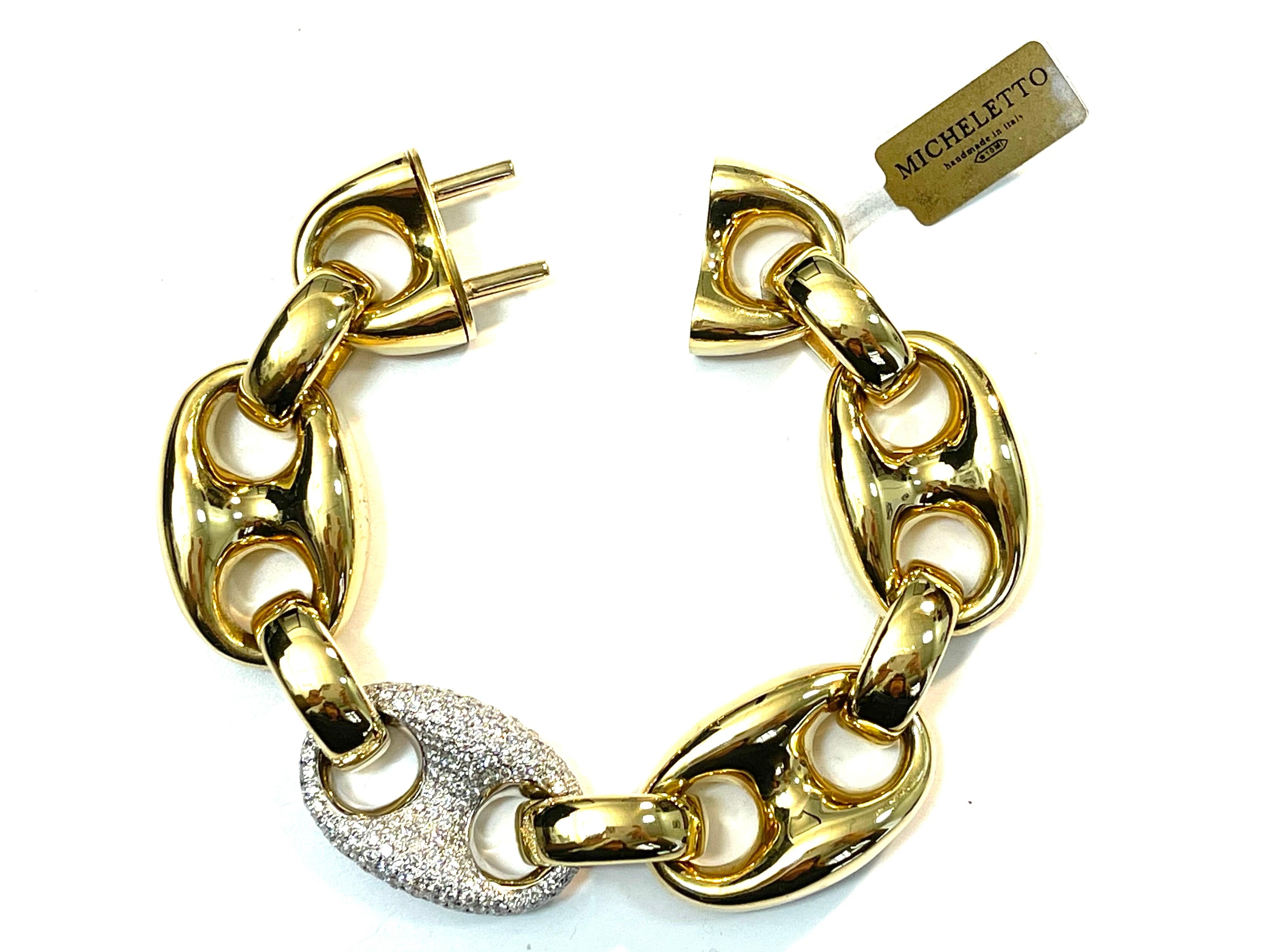Bracelet Marinalink en or rose 18 carats et diamant blanc Neuf - En vente à Milano, Lombardia