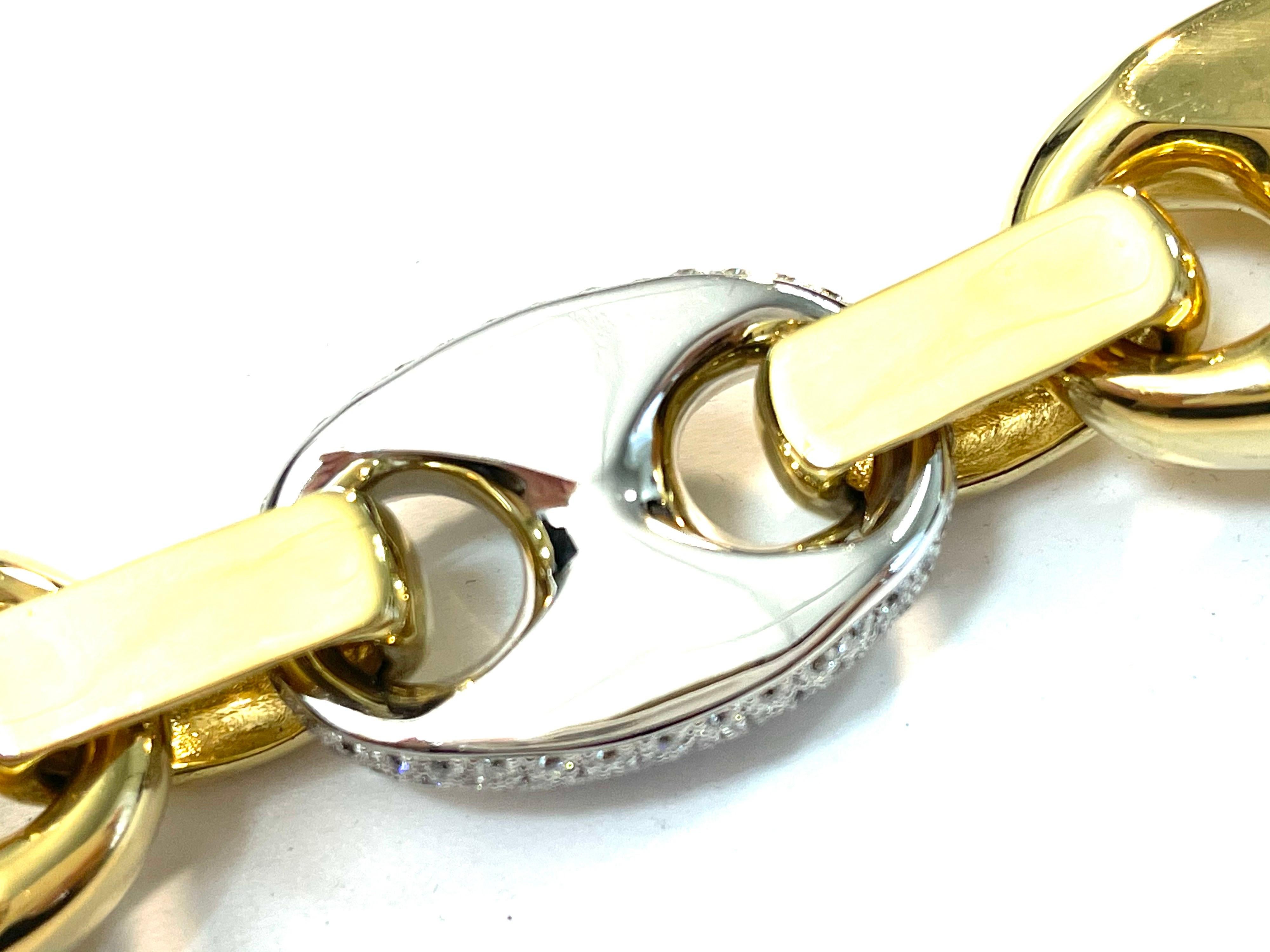 Bracelet Marinalink en or rose 18 carats et diamant blanc en vente 1