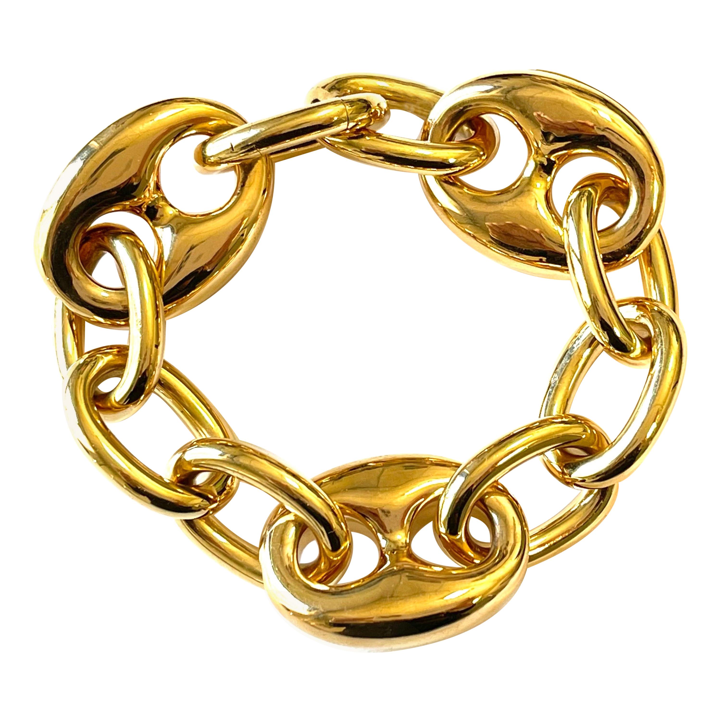 Marinalink Bracelet 18 Karat yellow Gold For Sale