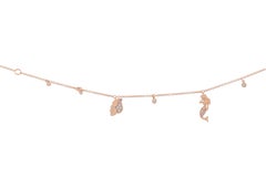 Marine 18K Rose Gold and 0.18ct Diamonds Bracelet