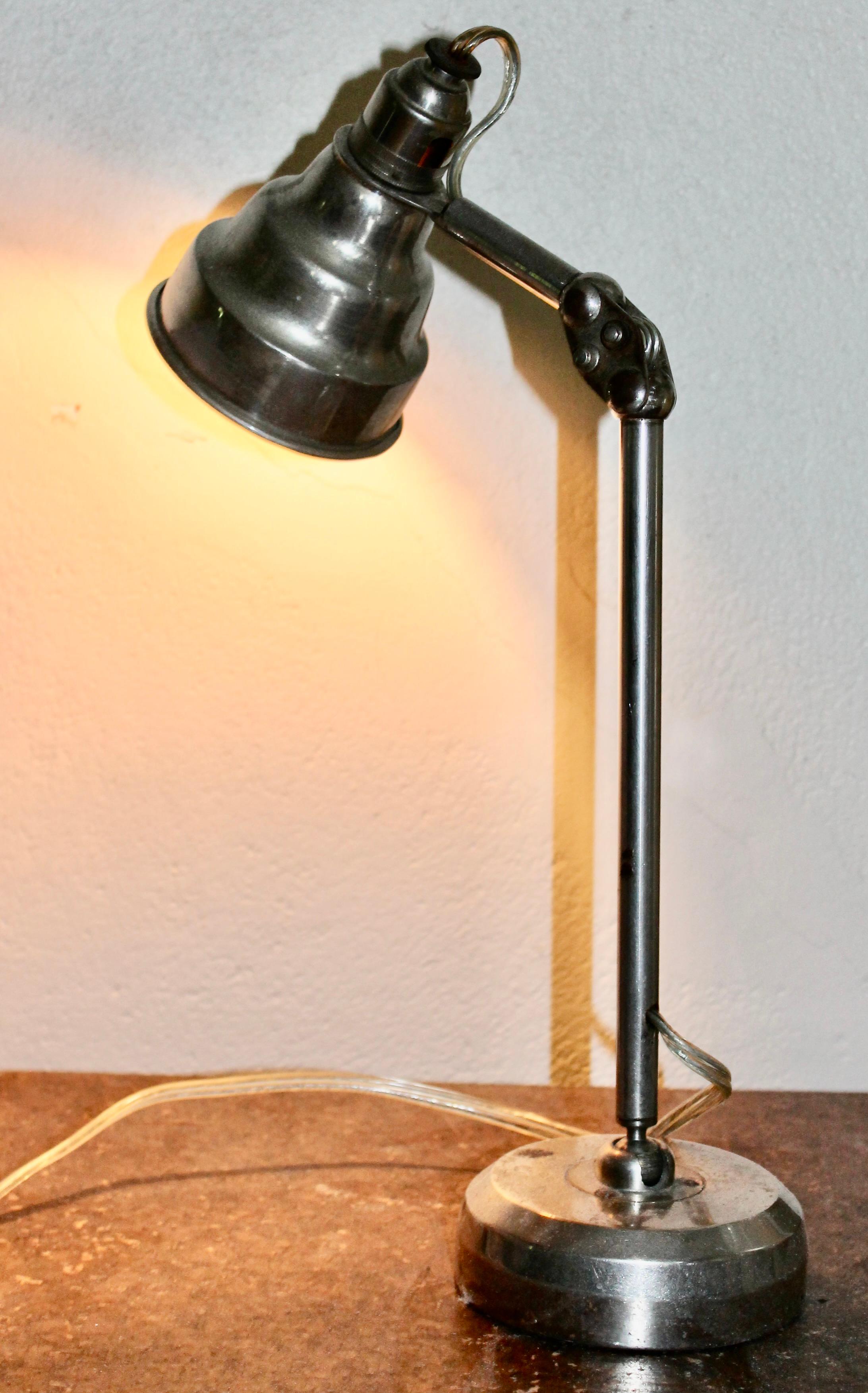 Machine Age Marine Captain's Articulated Task Lamp For Sale