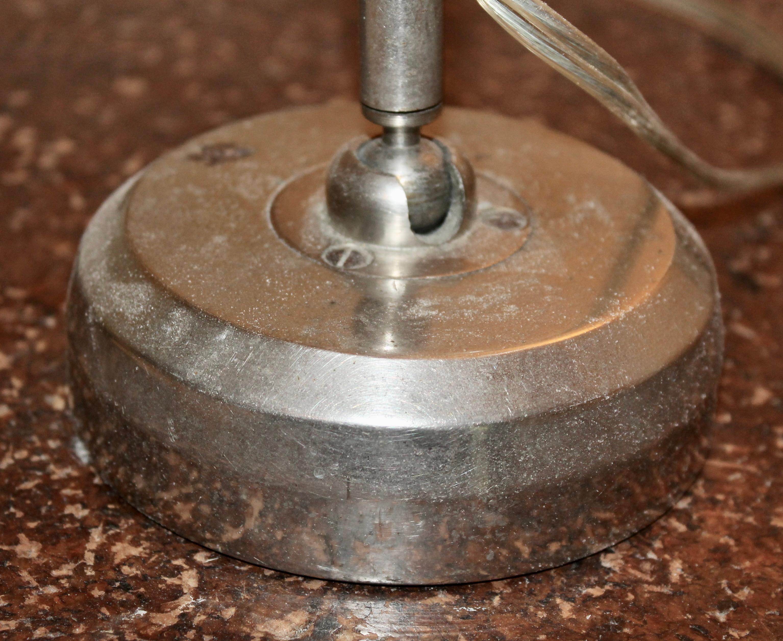 Nickel Marine Captain's Articulated Task Lamp For Sale