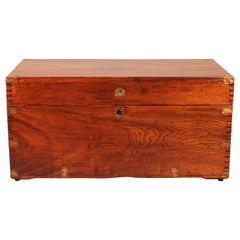 Used Marine Chest in Camphorwood, 19th Century