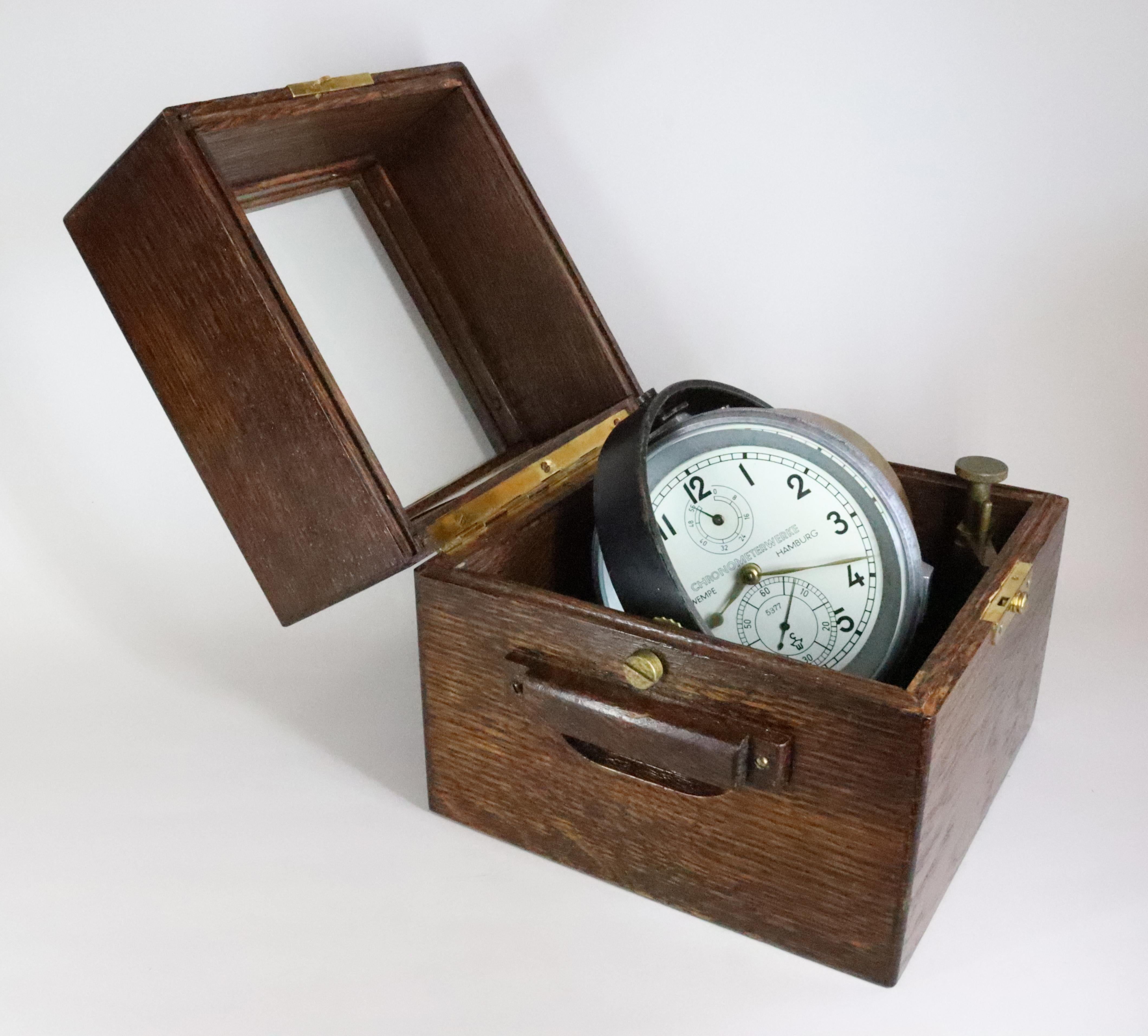Marine Chronometer By Wempe In Good Condition For Sale In Amersham, GB