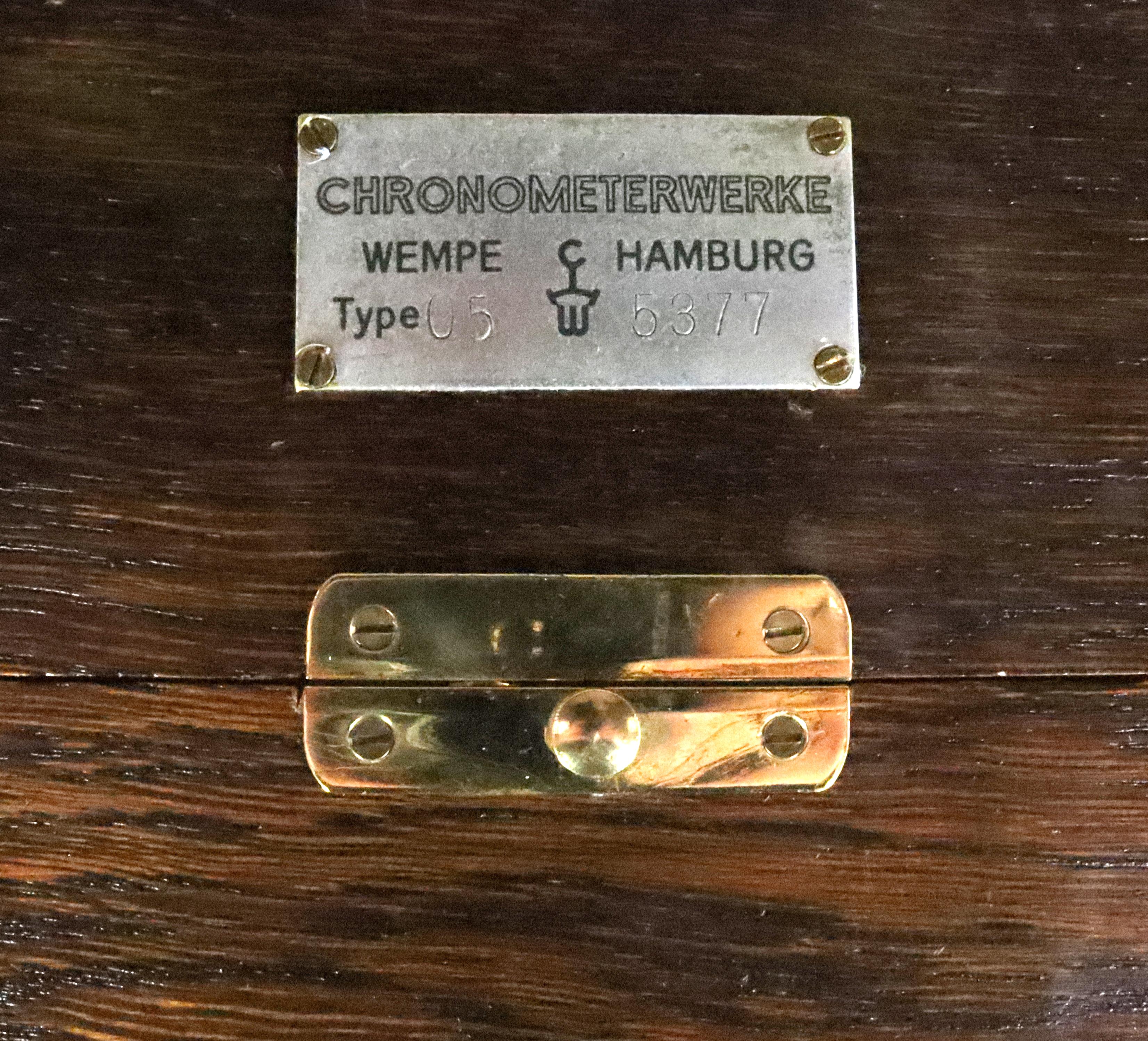 Mid-20th Century Marine Chronometer By Wempe For Sale