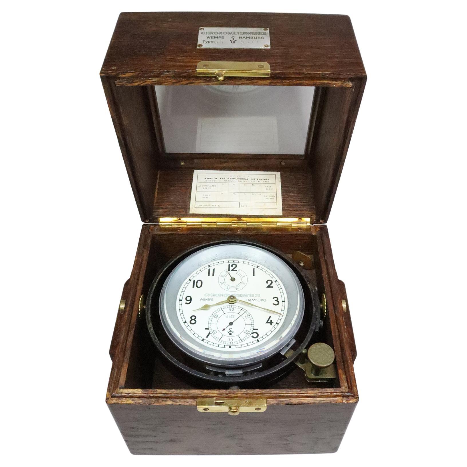 Marine Chronometer By Wempe For Sale