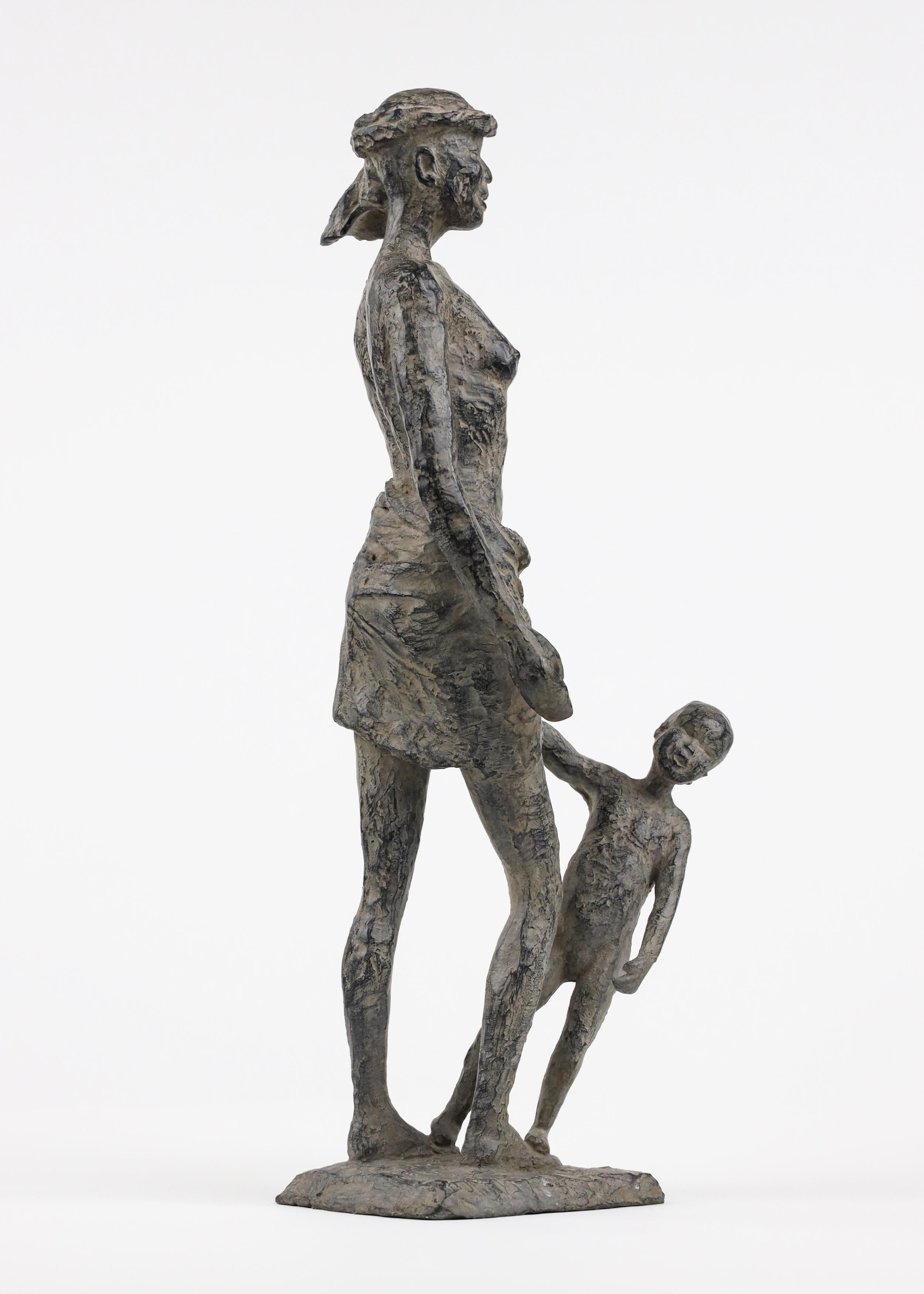 All the time in the world is a bronze sculpture by French contemporary artist Marine de Soos, dimensions are 40 × 17 × 12 cm (15.7 × 6.7 × 4.7 in). 
The sculpture is signed and numbered, it is part of a limited edition of 8 editions + 4 artist’s