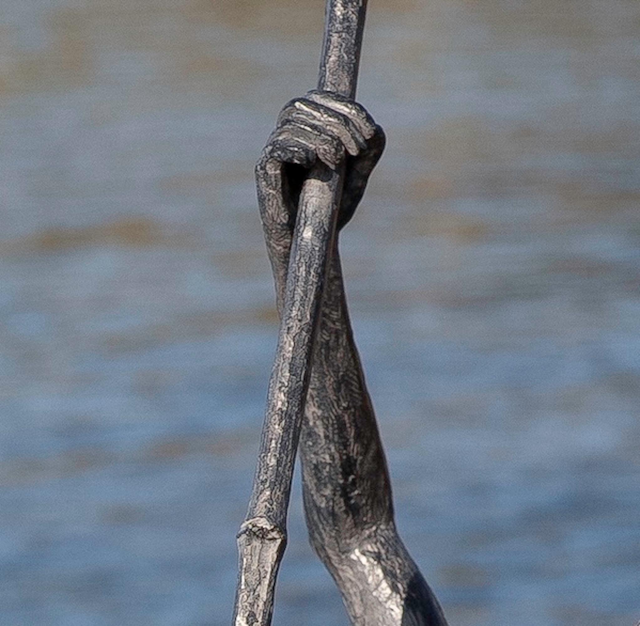 At Dawn by Marine de Soos - Bronze sculpture, figurative, man im Angebot 3