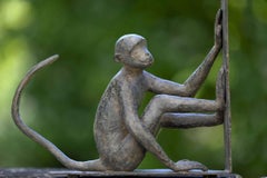 Baboune by Marine de Soos - Bronze animal sculpture, monkey, figurative, wild